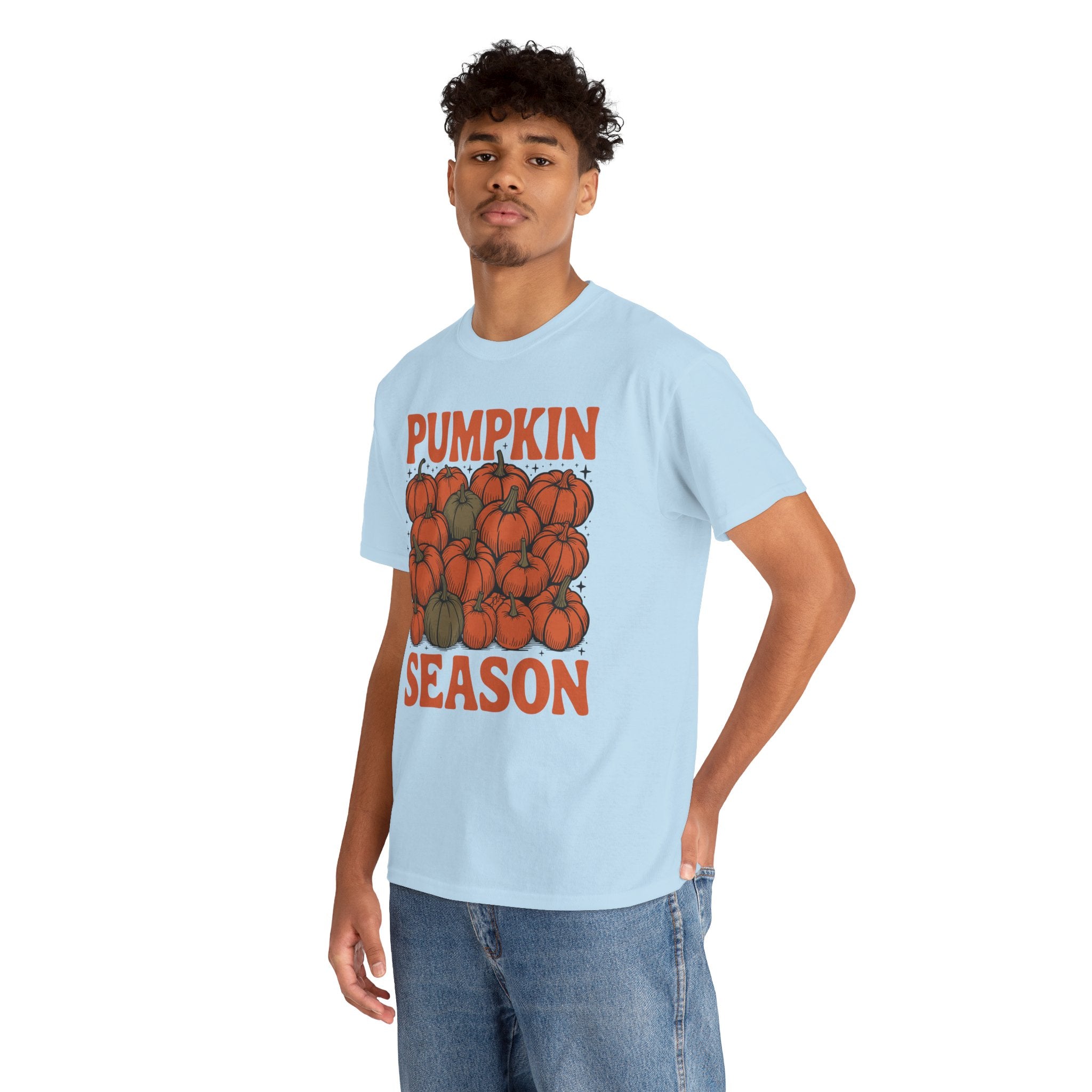 Pumpkin Season Tee — Fall Pumpkin Pile Unisex Cotton Tee