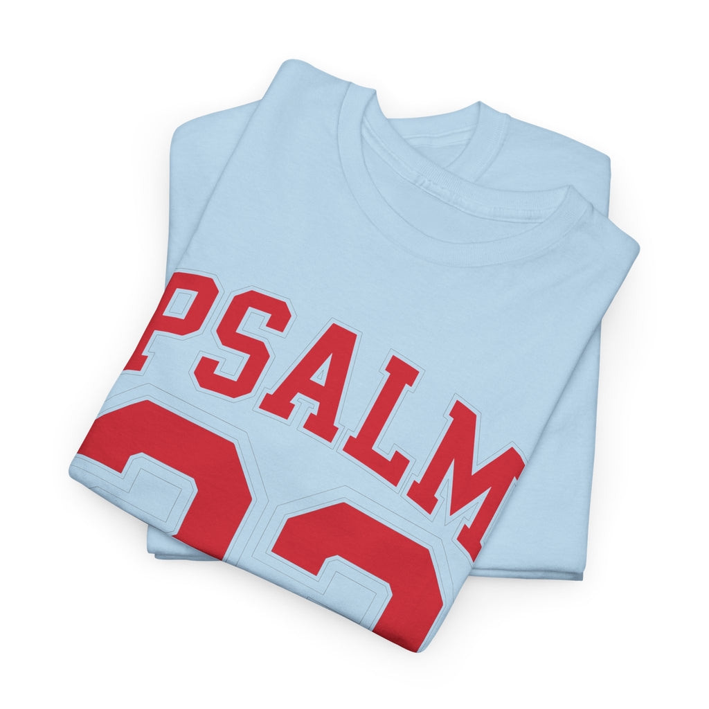 Psalm 23 Varsity T-Shirt — “The Lord Is My Shepherd” Unisex Cotton Tee