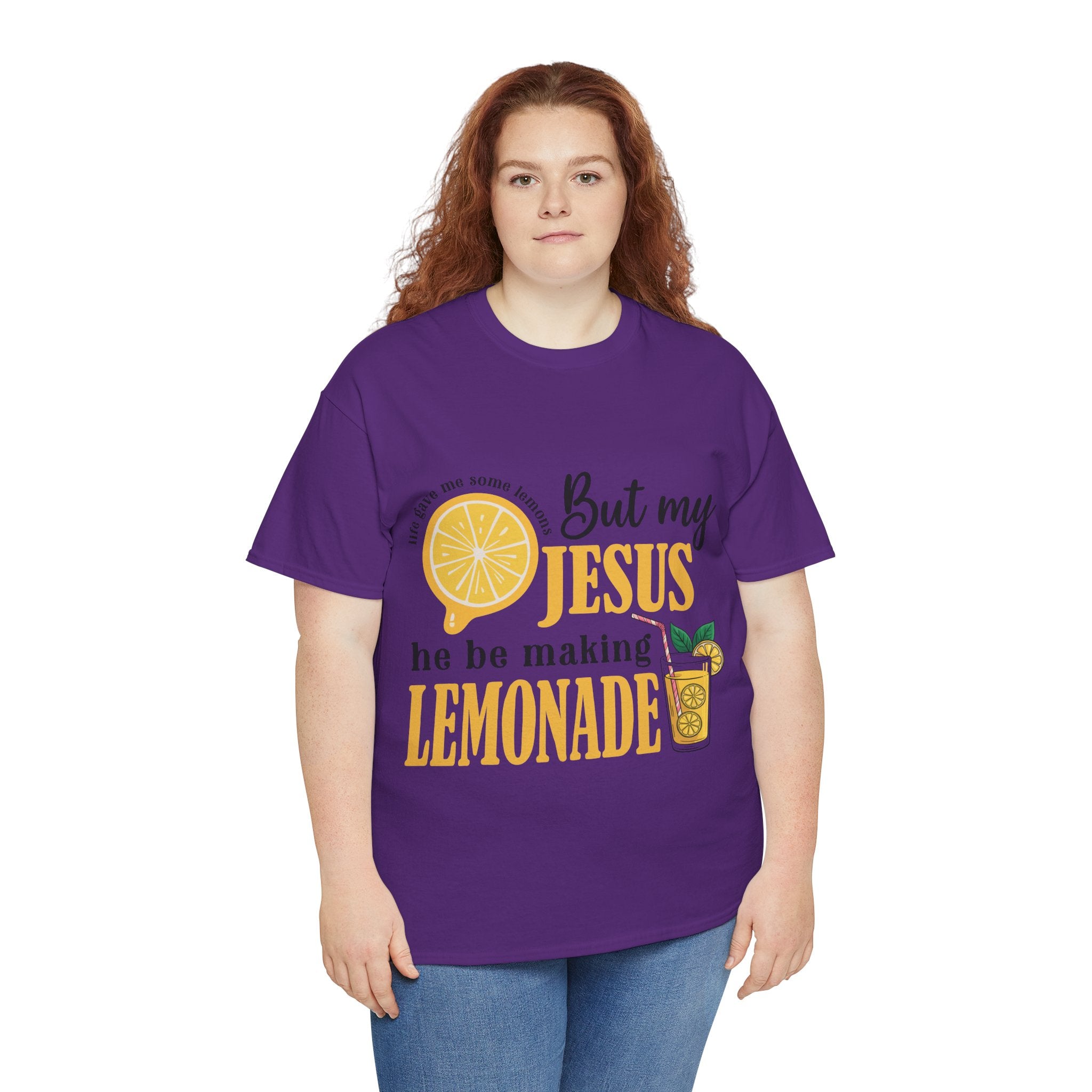Jesus Lemonade Tee — Lemon Slice & Glass Graphic Christian Unisex Cotton T-Shirt