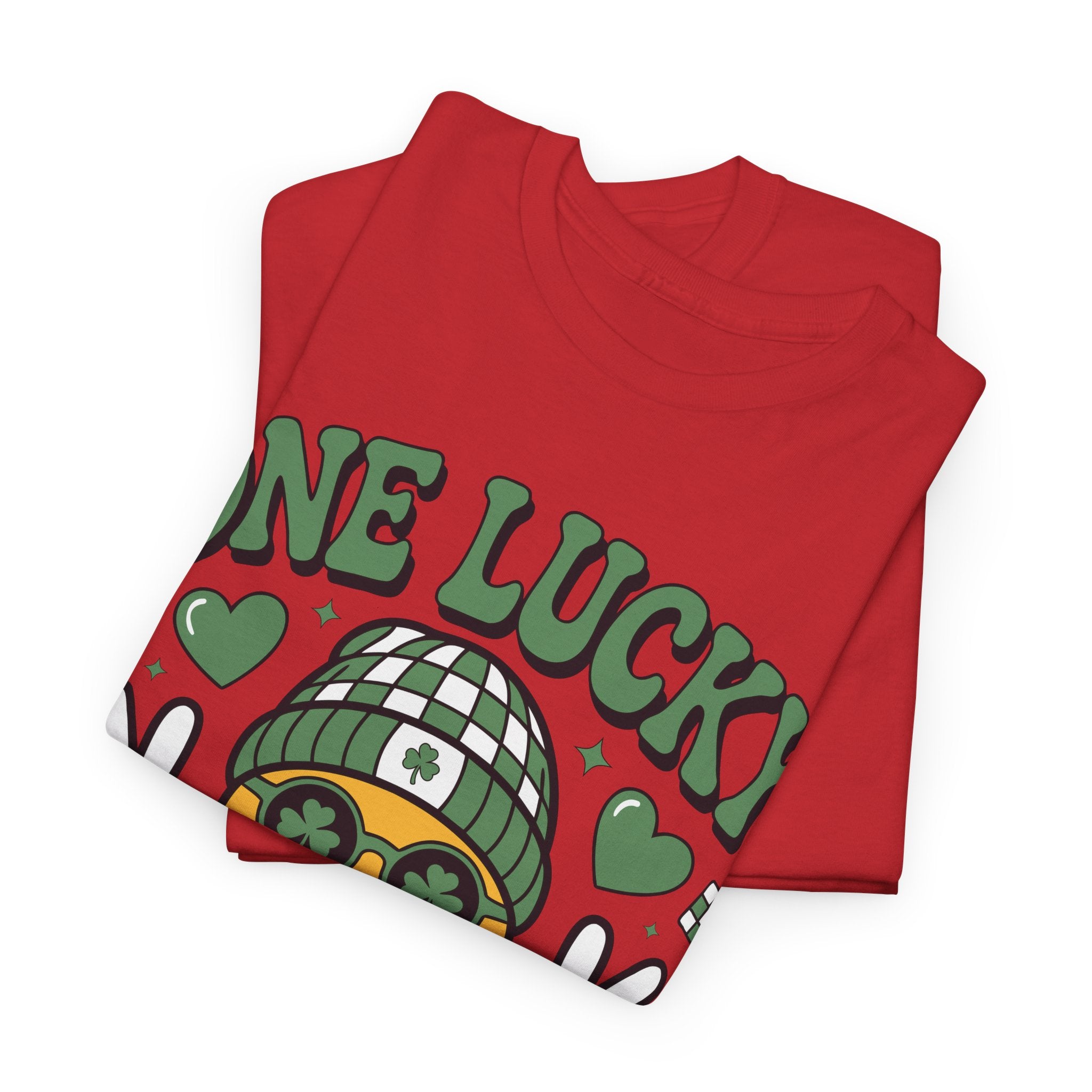 One Lucky Dude Shamrock Tee — St. Patrick's Day Smiley Unisex Cotton Tshirt
