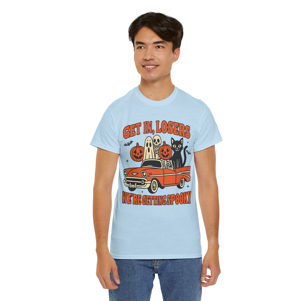 Halloween Skeleton Pumpkin Black Cat Unisex Cotton Tee