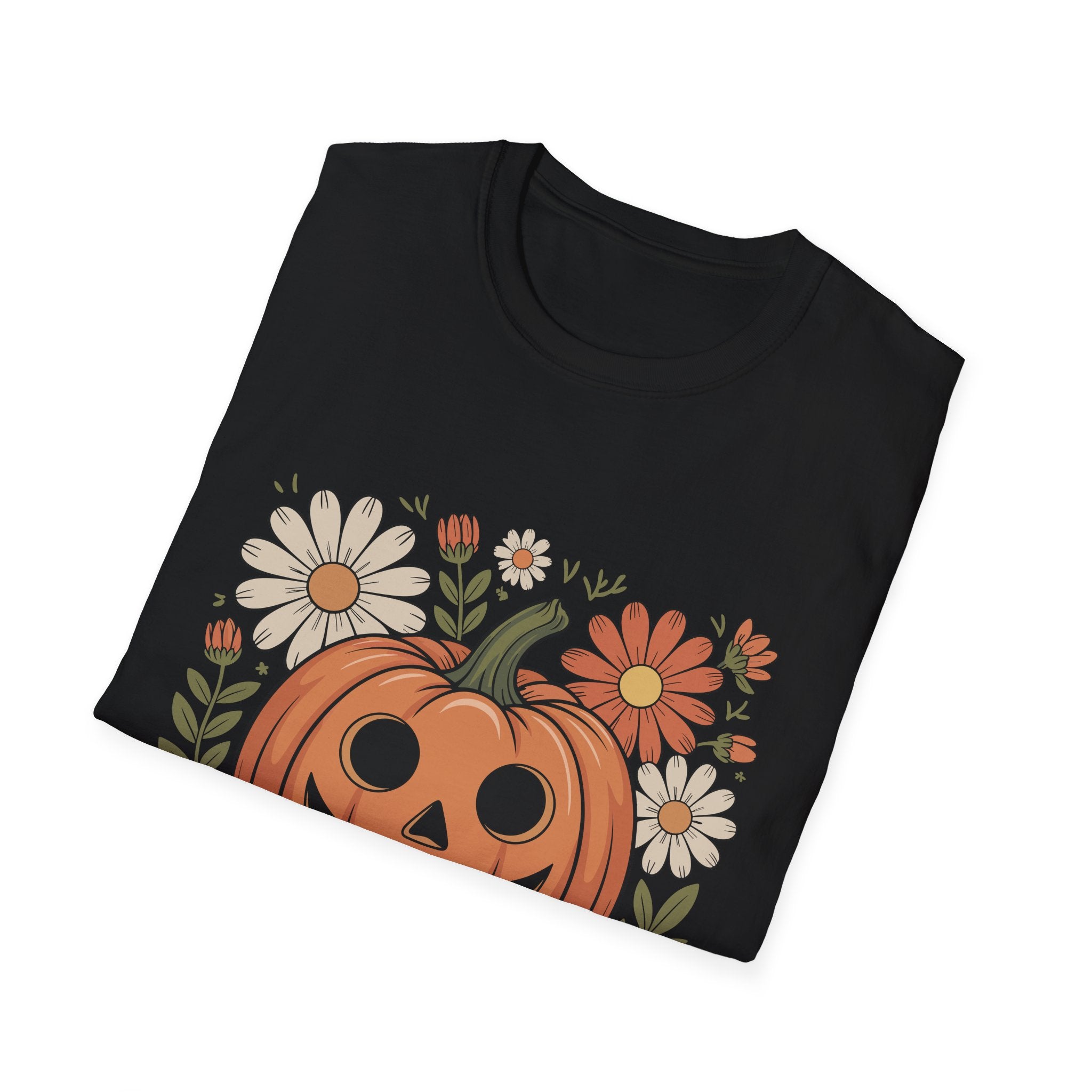 Spooky Floral Pumpkin T-Shirt