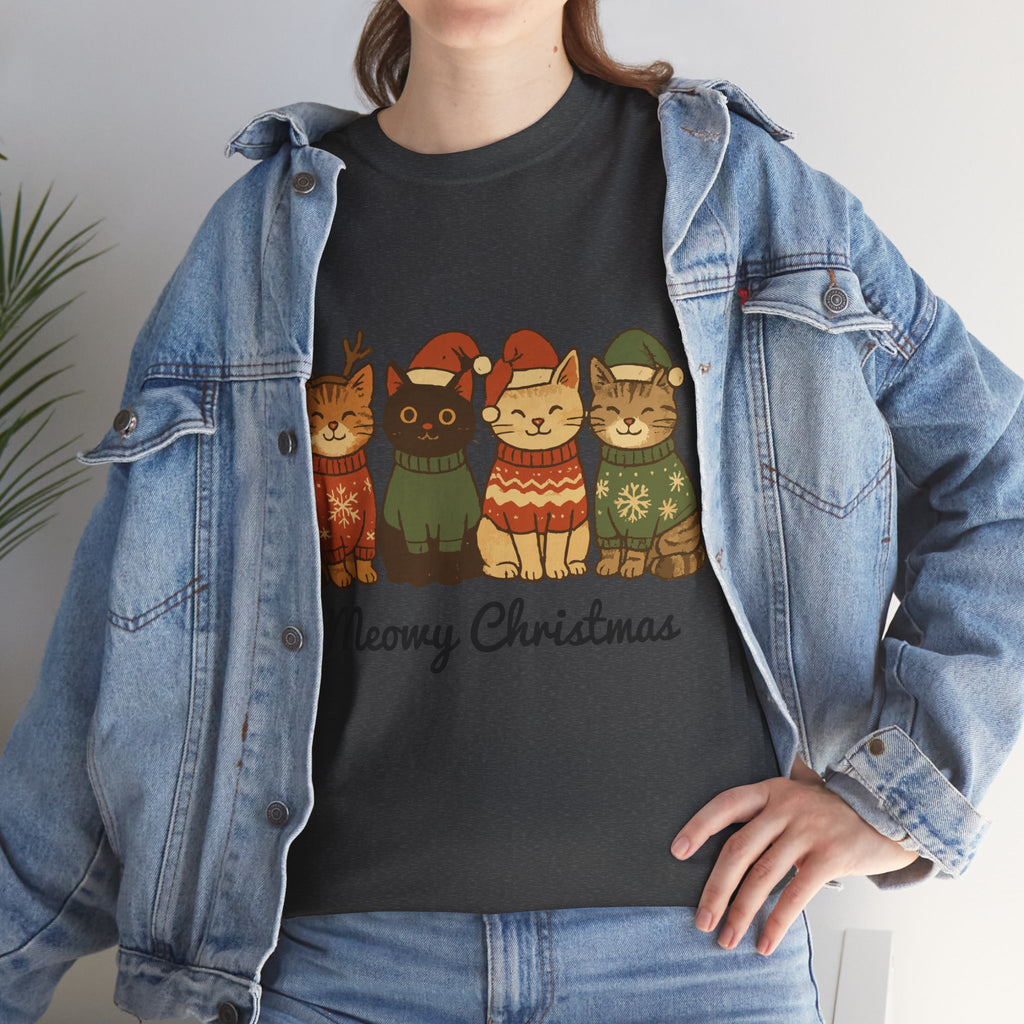 Christmas Cats Unisex Cotton Tee