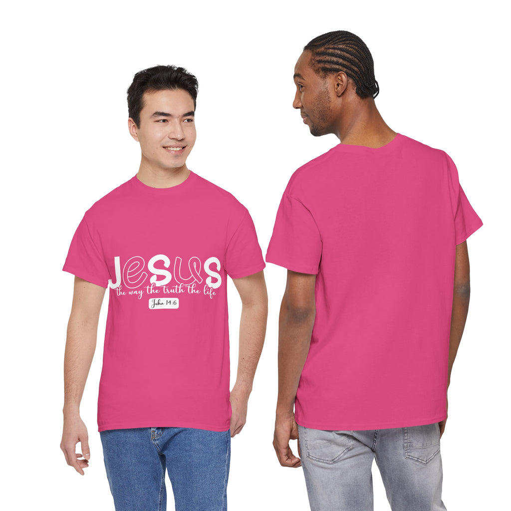 John 14:6 Christian Tee — Minimalist Script Faith T-Shirt