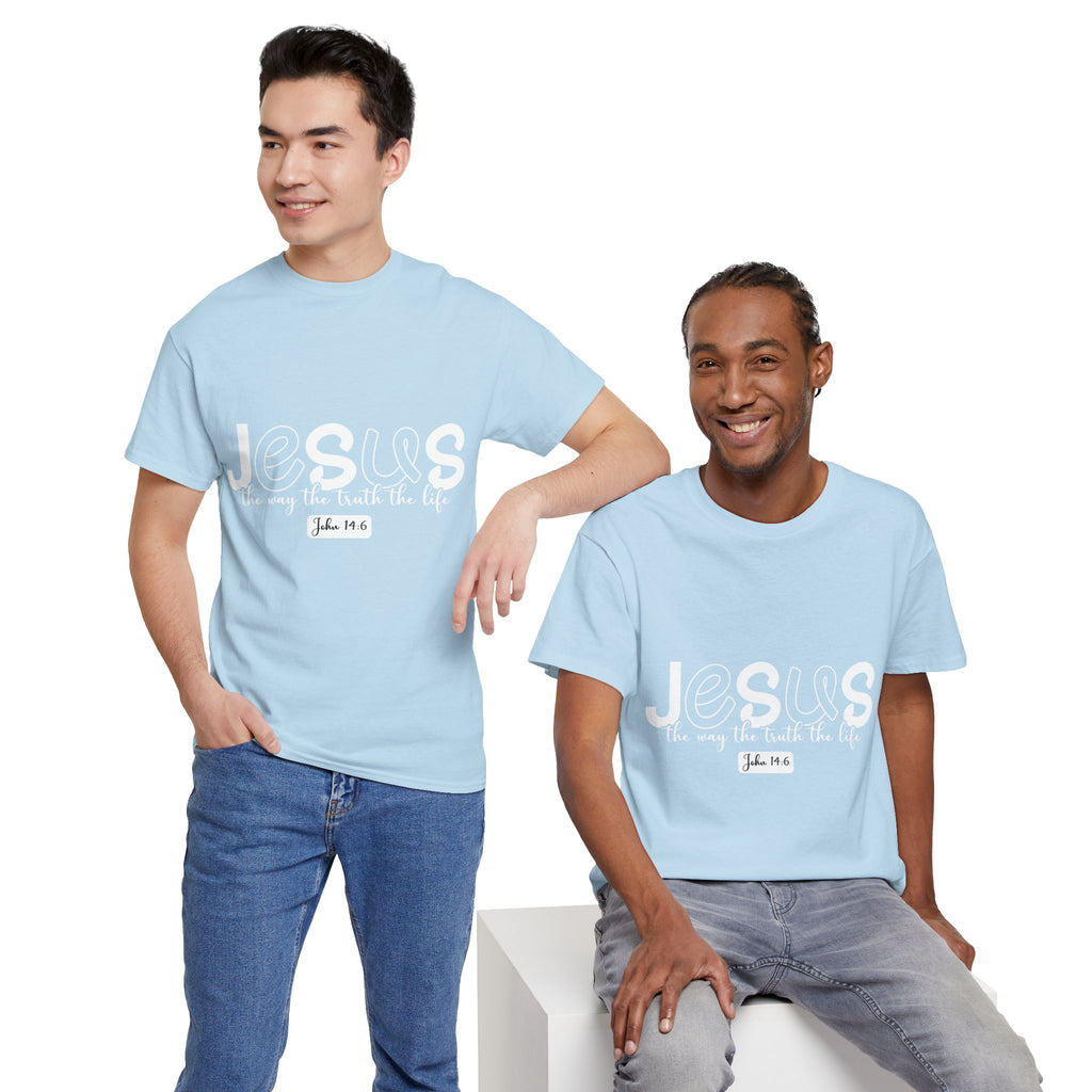 John 14:6 Christian Tee — Minimalist Script Faith T-Shirt