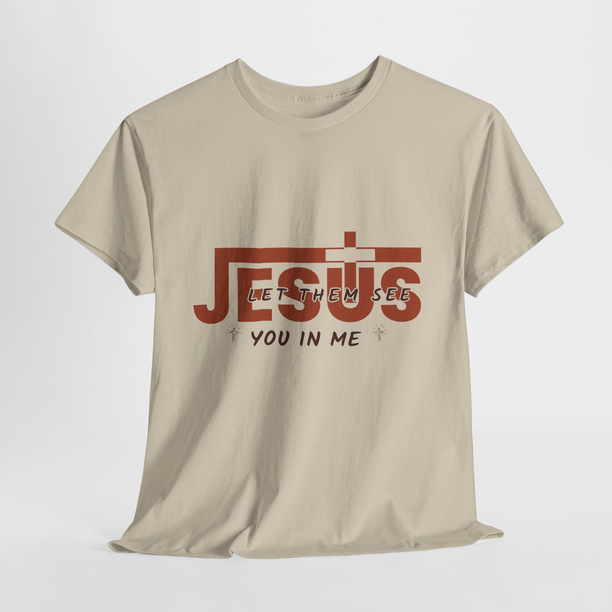 Jesus, Let Them See You in Me T-Shirt — Minimalist Christian Cross Unisex Cotton Tee