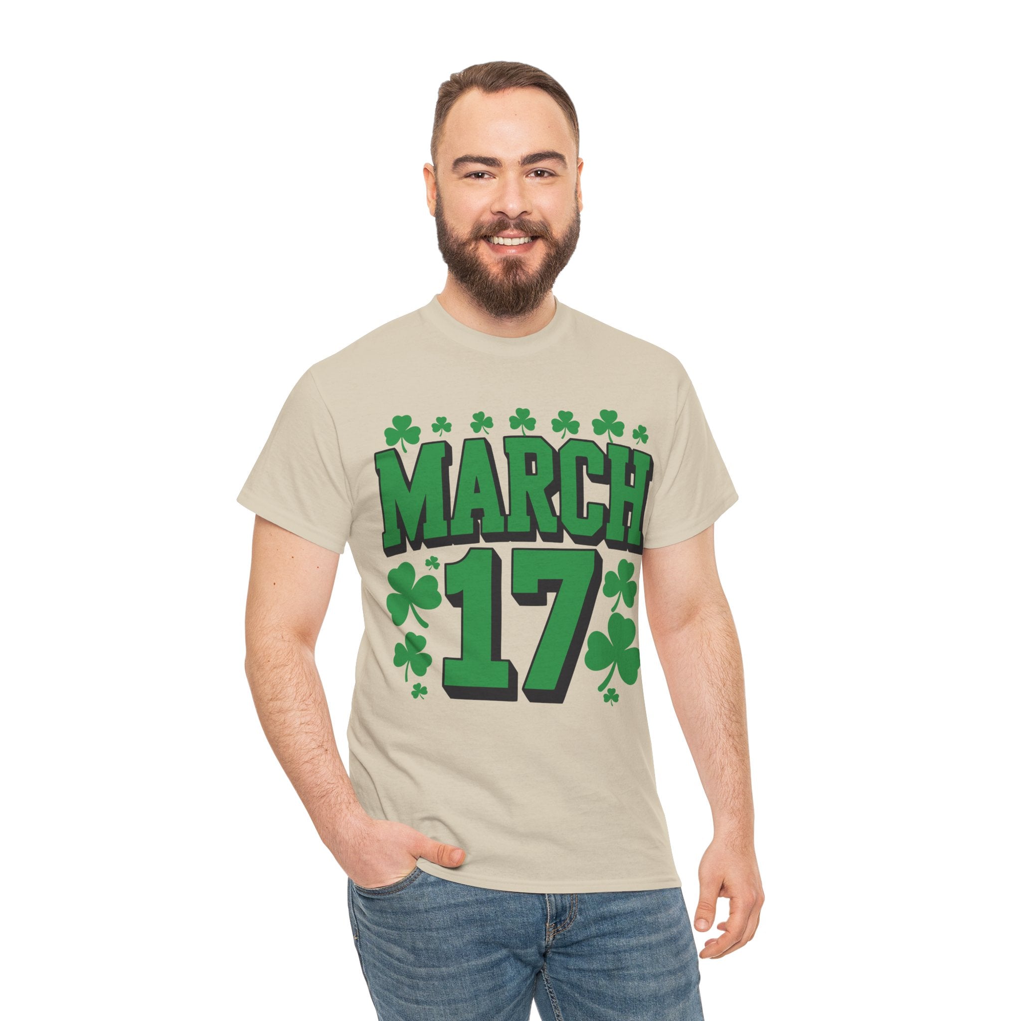 St. Patrick’s Day March 17 Shamrock Unisex Cotton T‑Shirt