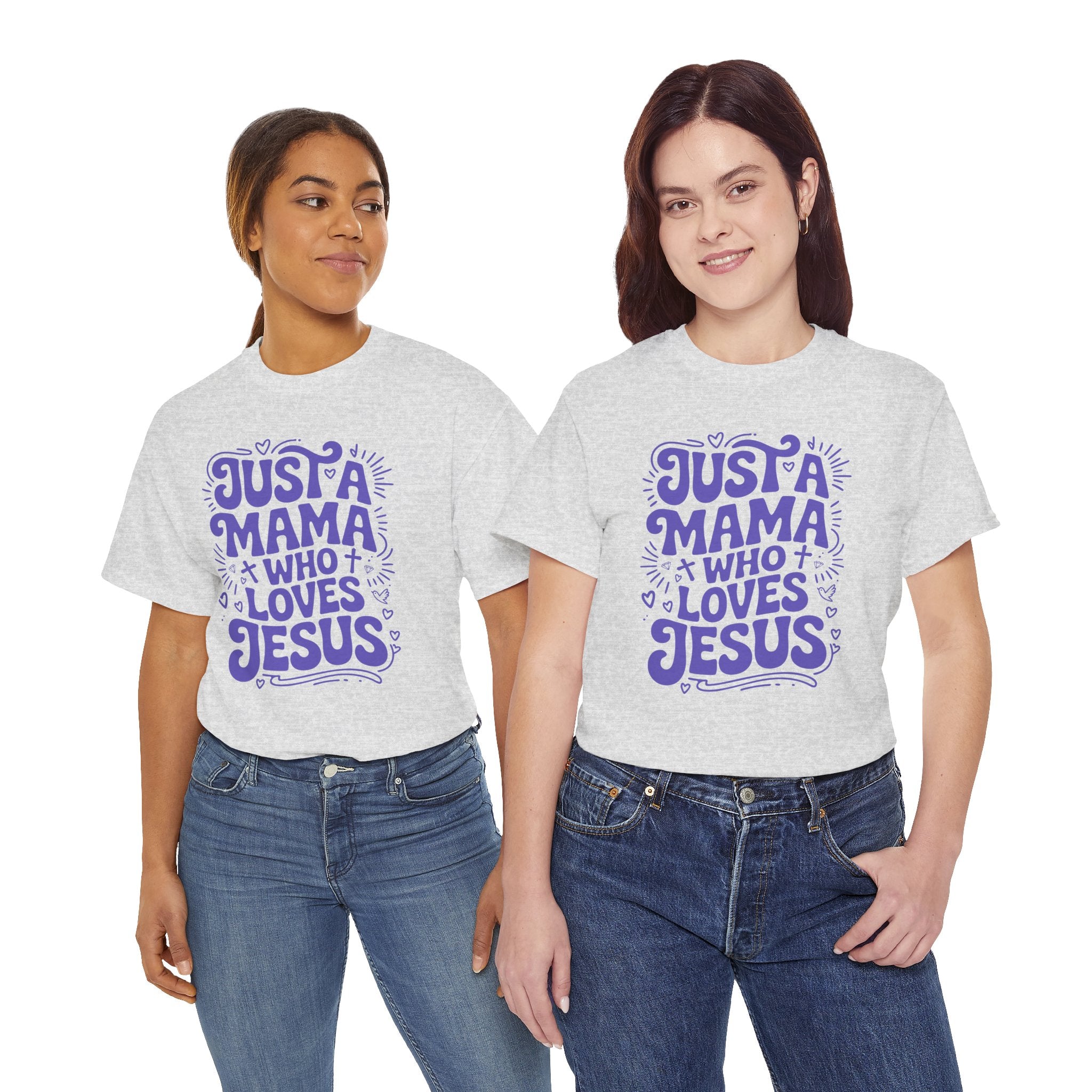 Mama Who Loves Jesus T-Shirt — Bright Green Bubbly Faith Unisex Cotton Tee