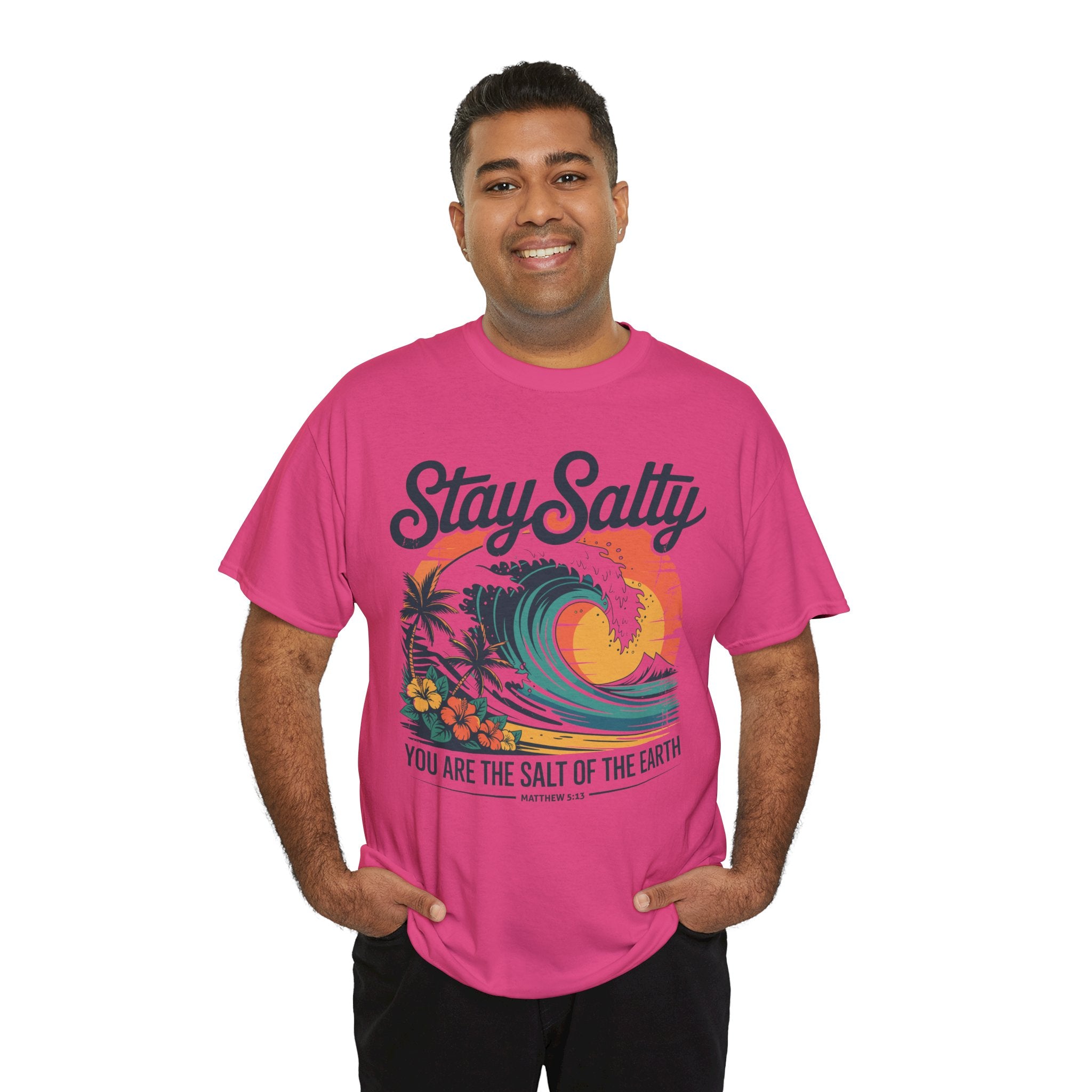 Stay Salty Beach Tee — "You are the salt of the earth (Matthew 5:13)"Unisex Cotton Tee