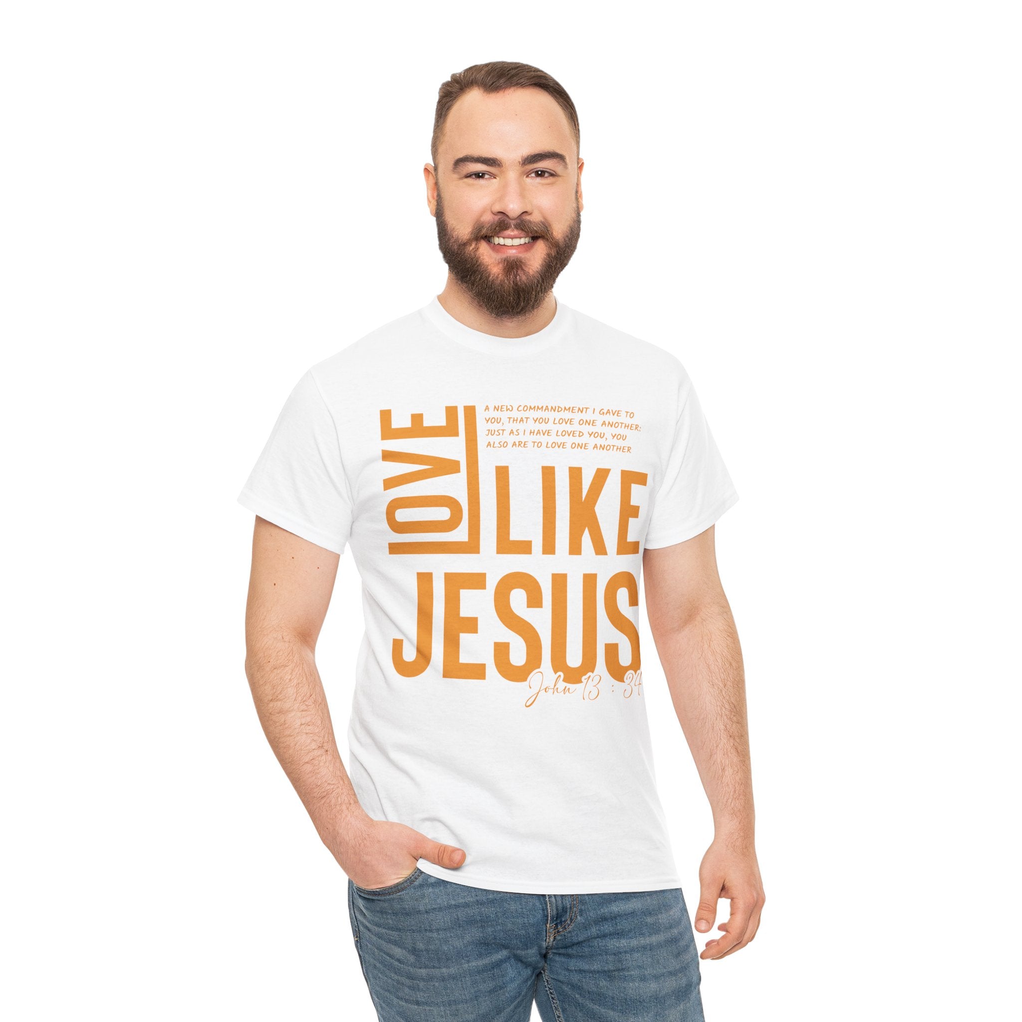 Love Like Jesus T-Shirt — John 13:34 Christian Unisex Cotton Tee