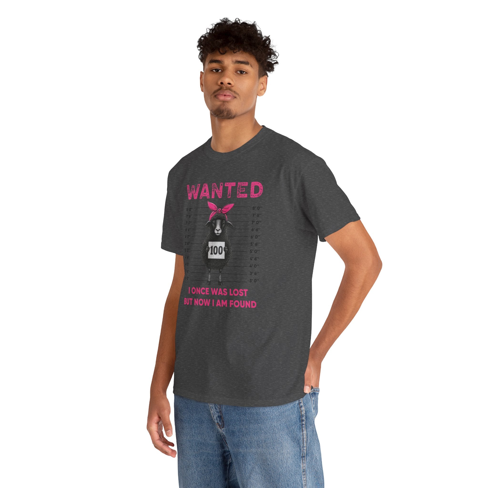 WANTED Black Sheep 'I Once Was Lost But Now I Am Found' Unisex Cotton T-Shirt