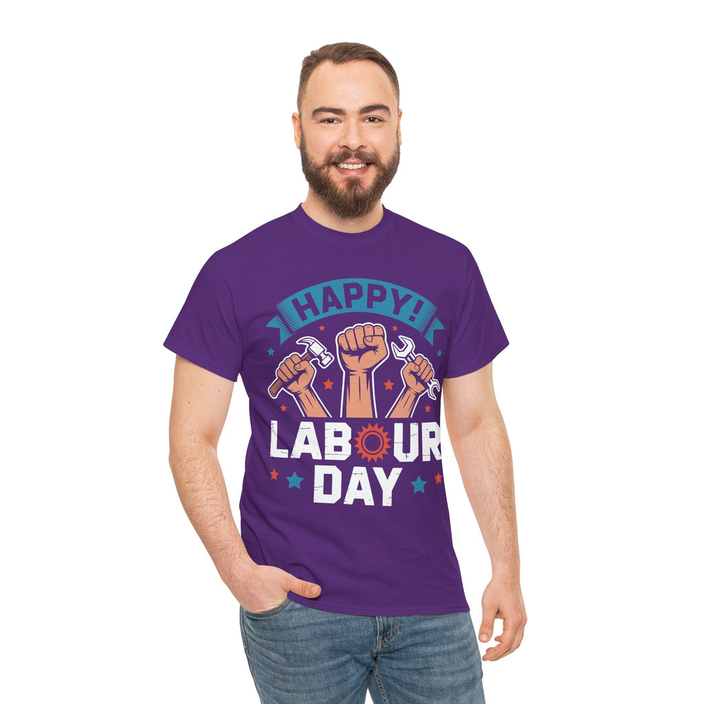 Happy US Labour Day Unisex Heavy Cotton T-Shirt