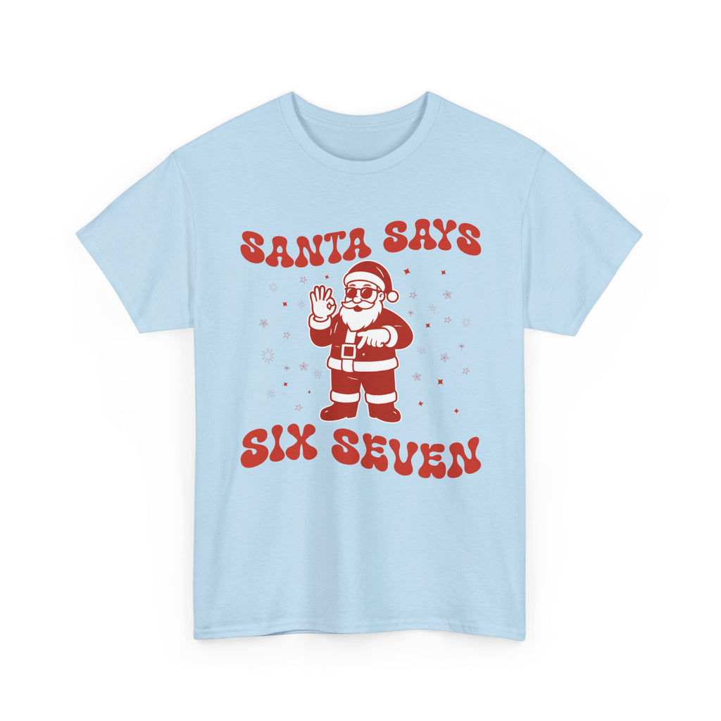 Retro 'Santa Says Six Seven' Christmas Unisex Cotton Tee