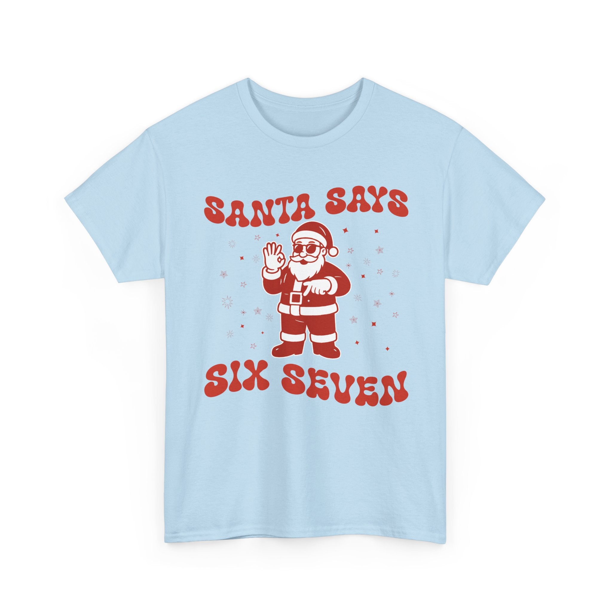 Retro 'Santa Says Six Seven' Christmas Unisex Cotton Tee