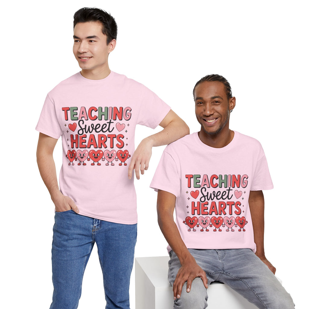 Teaching Sweet Hearts Valentine Teacher Unisex Cotton T-Shirt