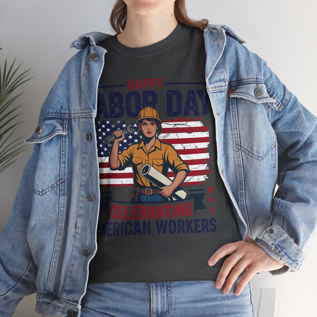 Happy US Labour Day T-Shirt - Unisex Heavy Cotton Tee