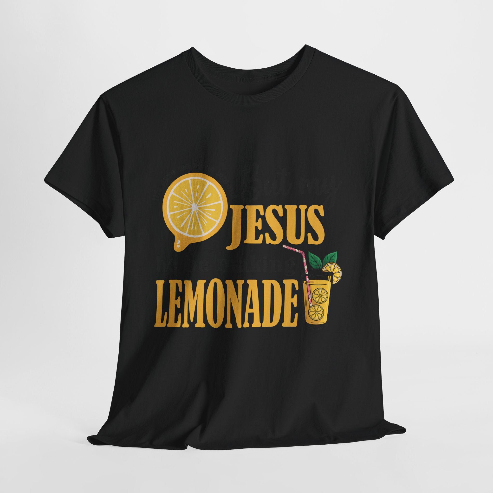 Jesus Lemonade Tee — Lemon Slice & Glass Graphic Christian Unisex Cotton T-Shirt