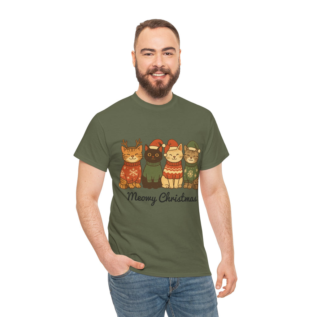 Christmas Cats Unisex Cotton Tee