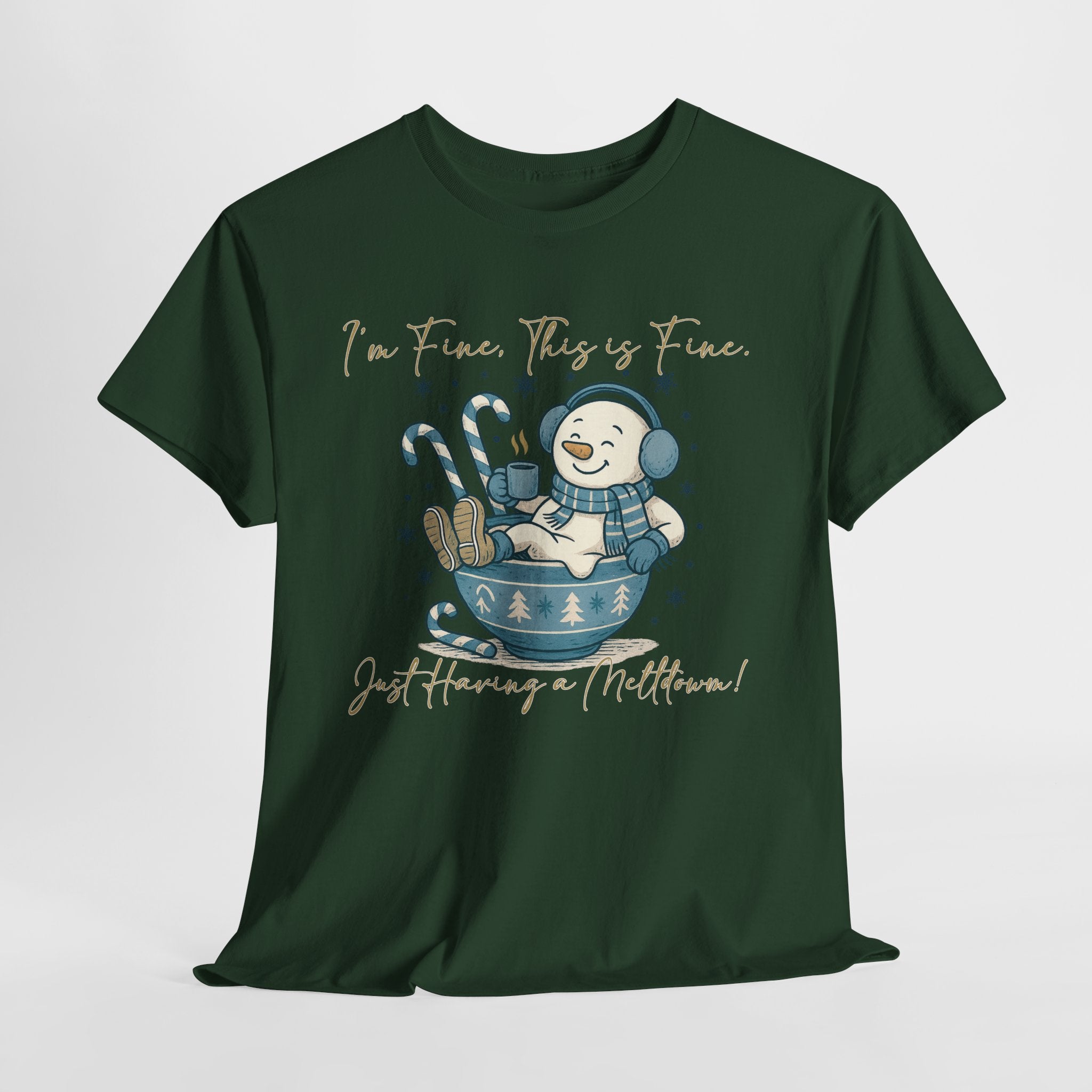 Snowman Hot Cocoa Unisex Cotton Tee