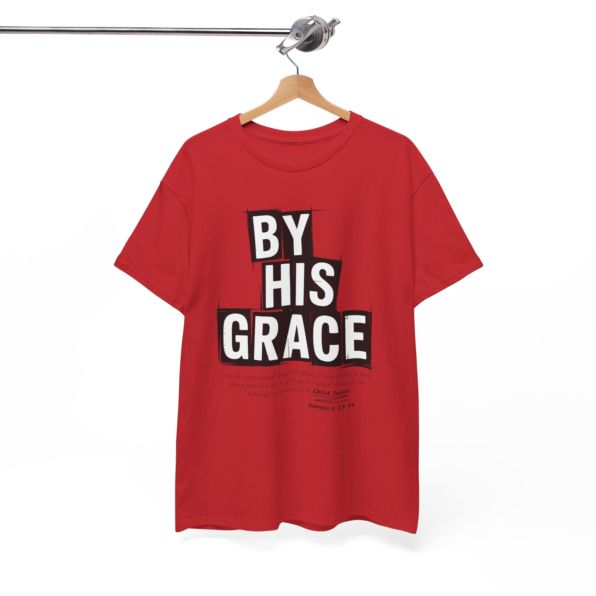 By His Grace tee — Minimalist Faith Christian Unisex Cotton T-Shirt