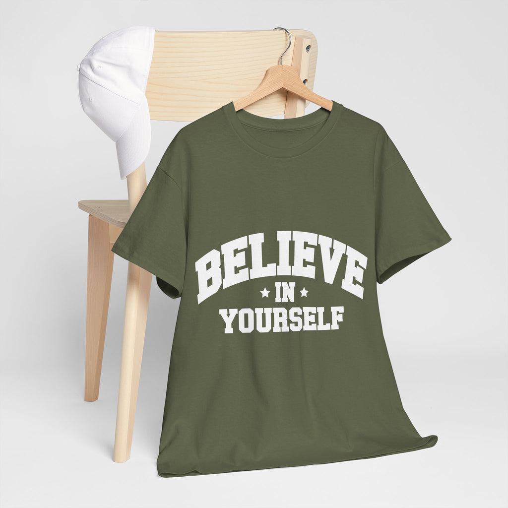 Believe in Yourself Varsity Unisex Cotton Tee