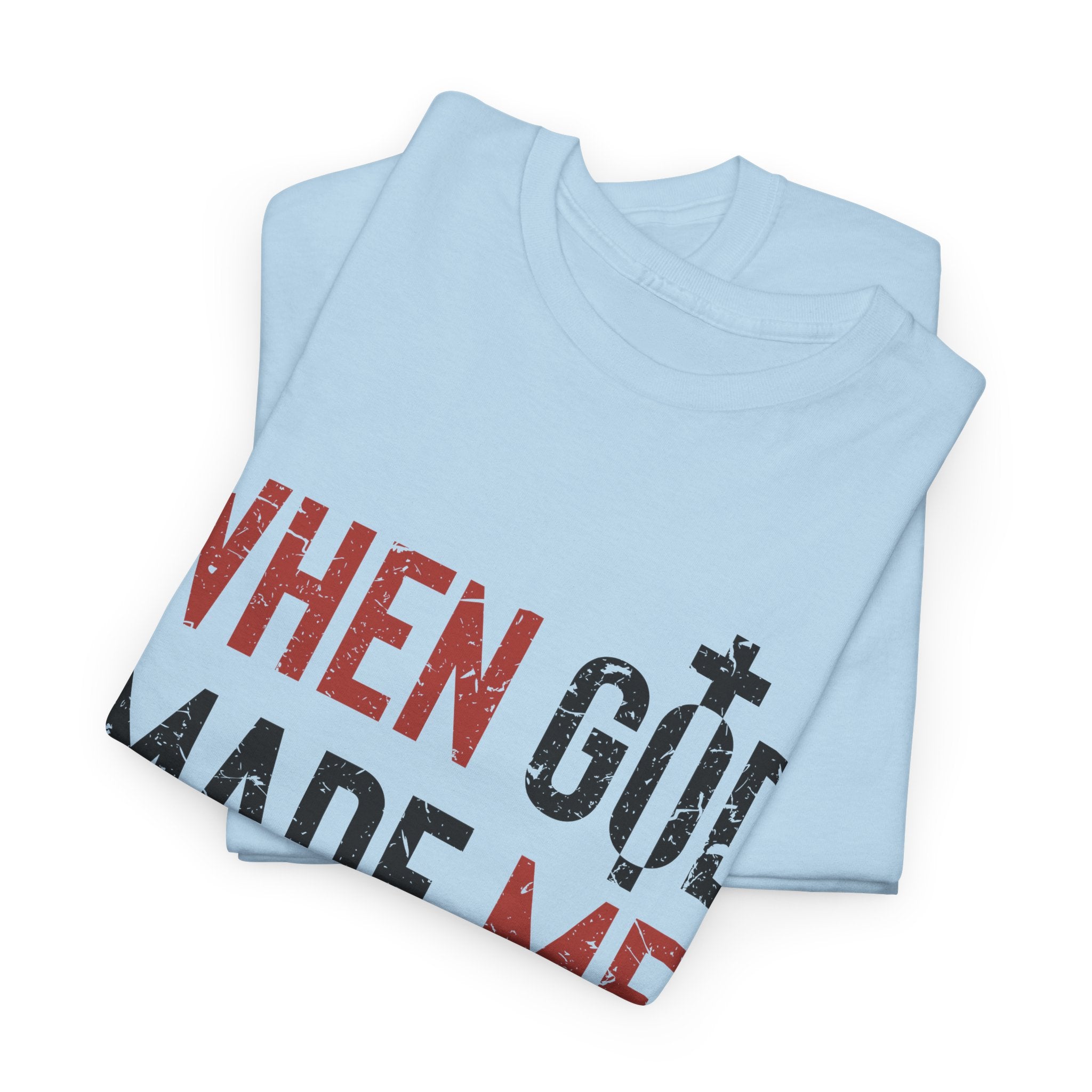 Humorous Grunge Quote Tee — "When He Saw Me, He Grinned and Said"Unisec Cotton Tee
