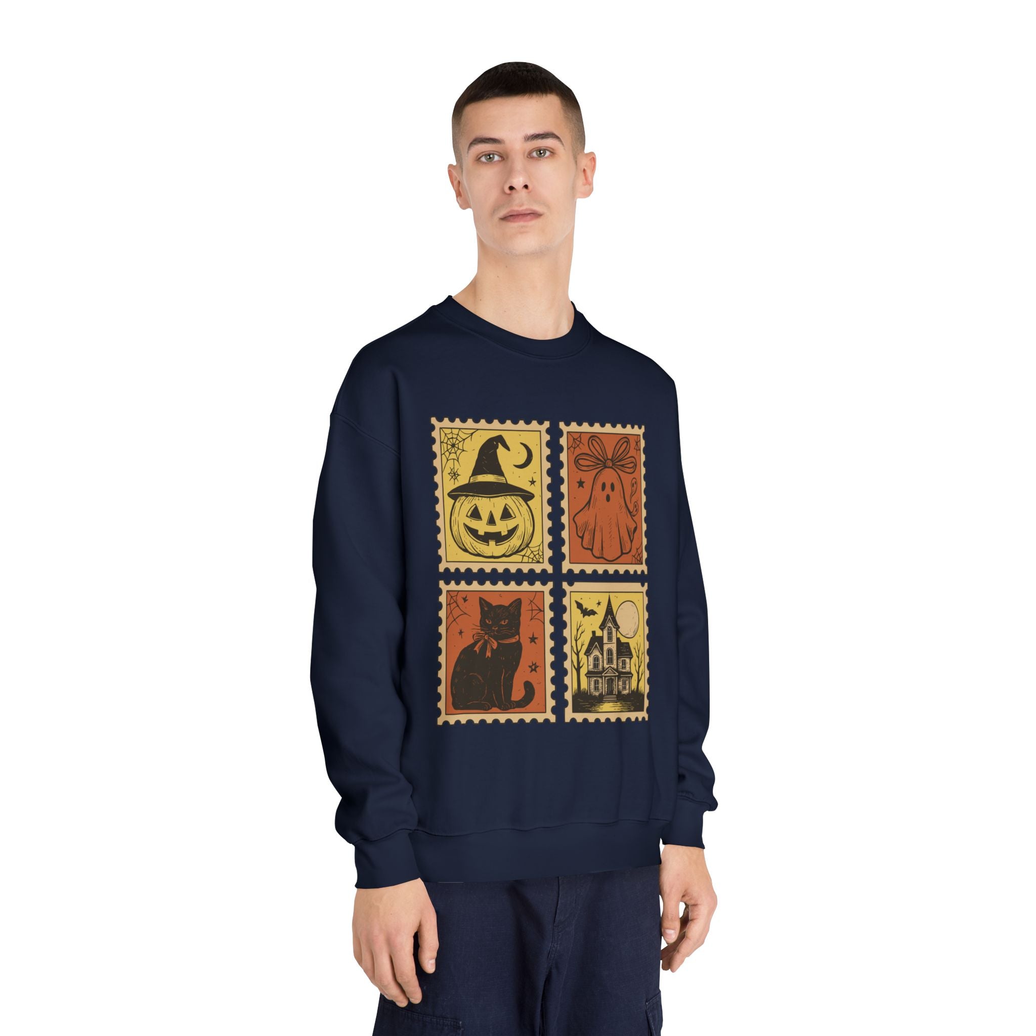Halloween Vintage Stamp Sweatshirt-Unisex