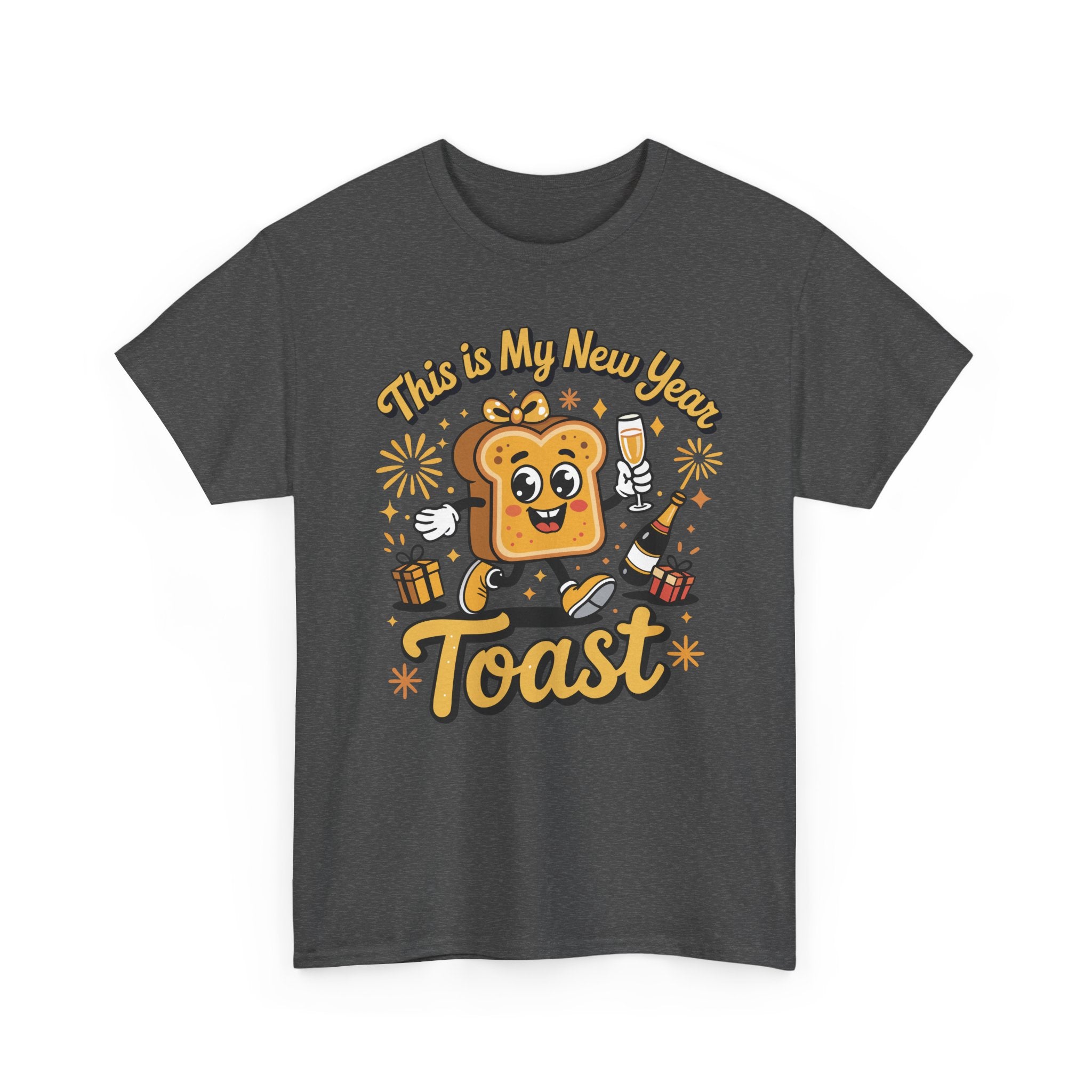 New Year Toast T-Shirt — "This Is My New Year Toast" Champagne & Fireworks Unisex Cotton Tee