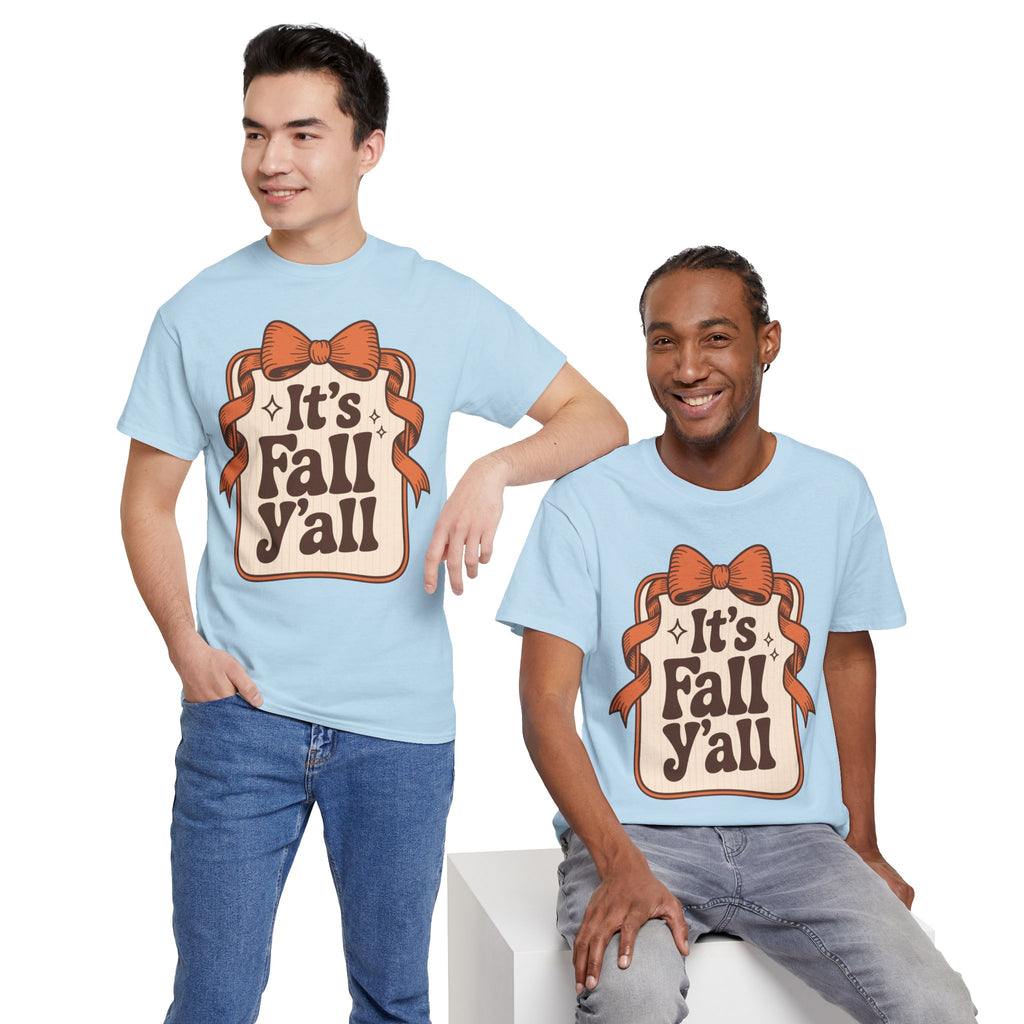 It’s Fall Y’all Autumn Ribbon Unisex Cotton Tee