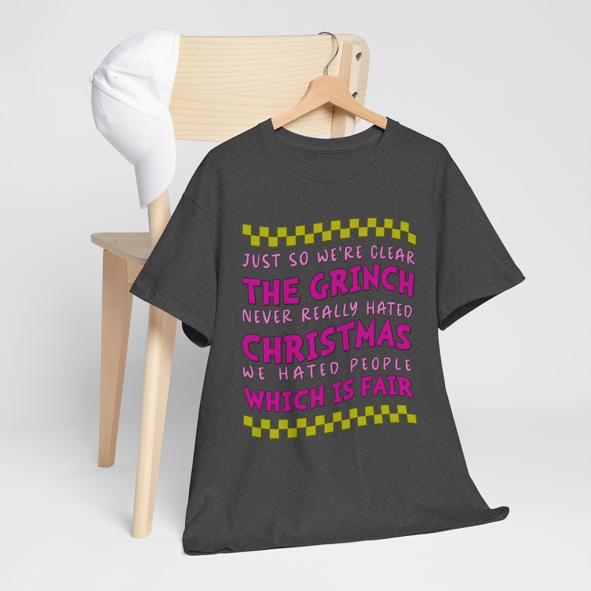 Grinch Never Hated Christmas Funny Unisex Cotton Tee