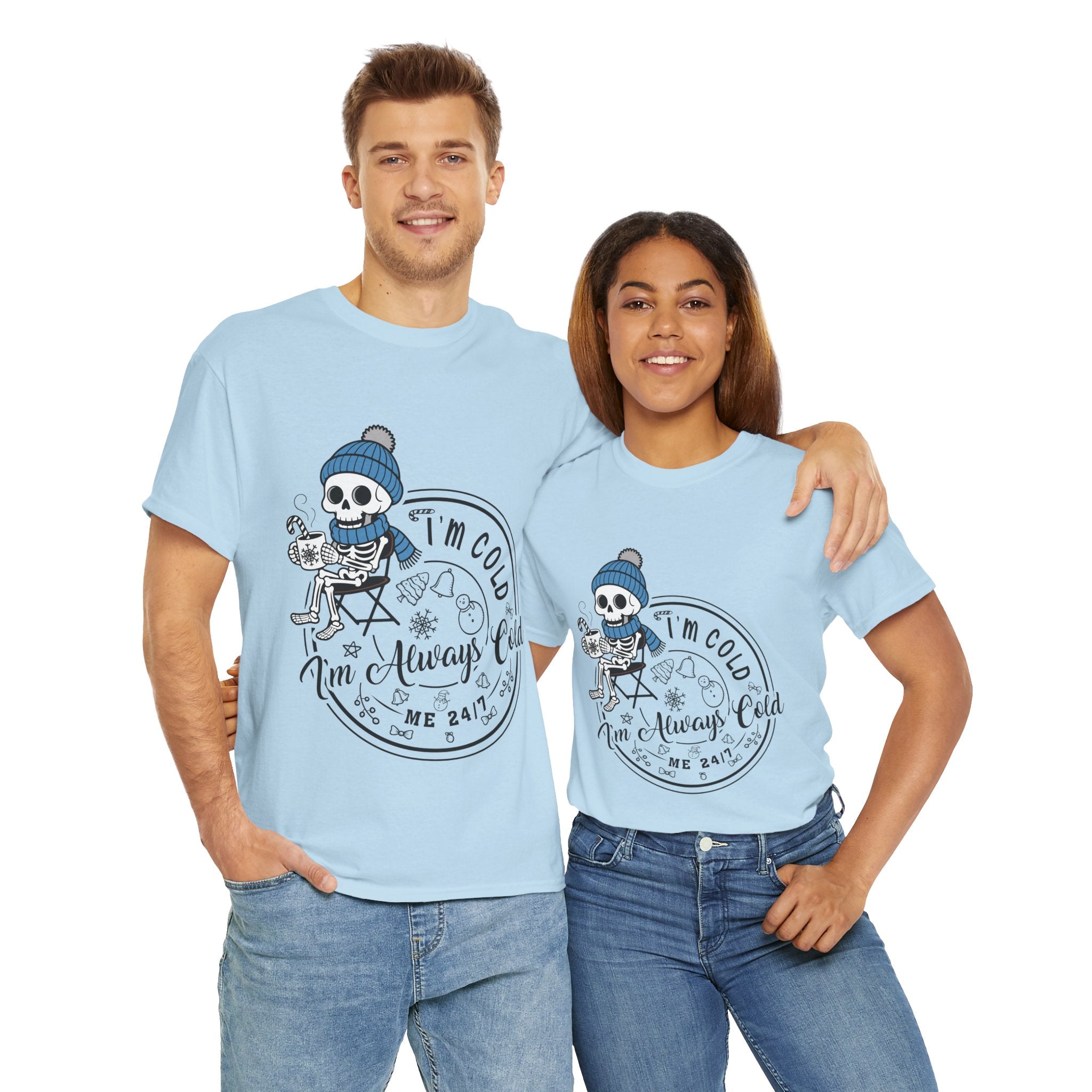 Cozy Skeleton Unisex Cotton Tee