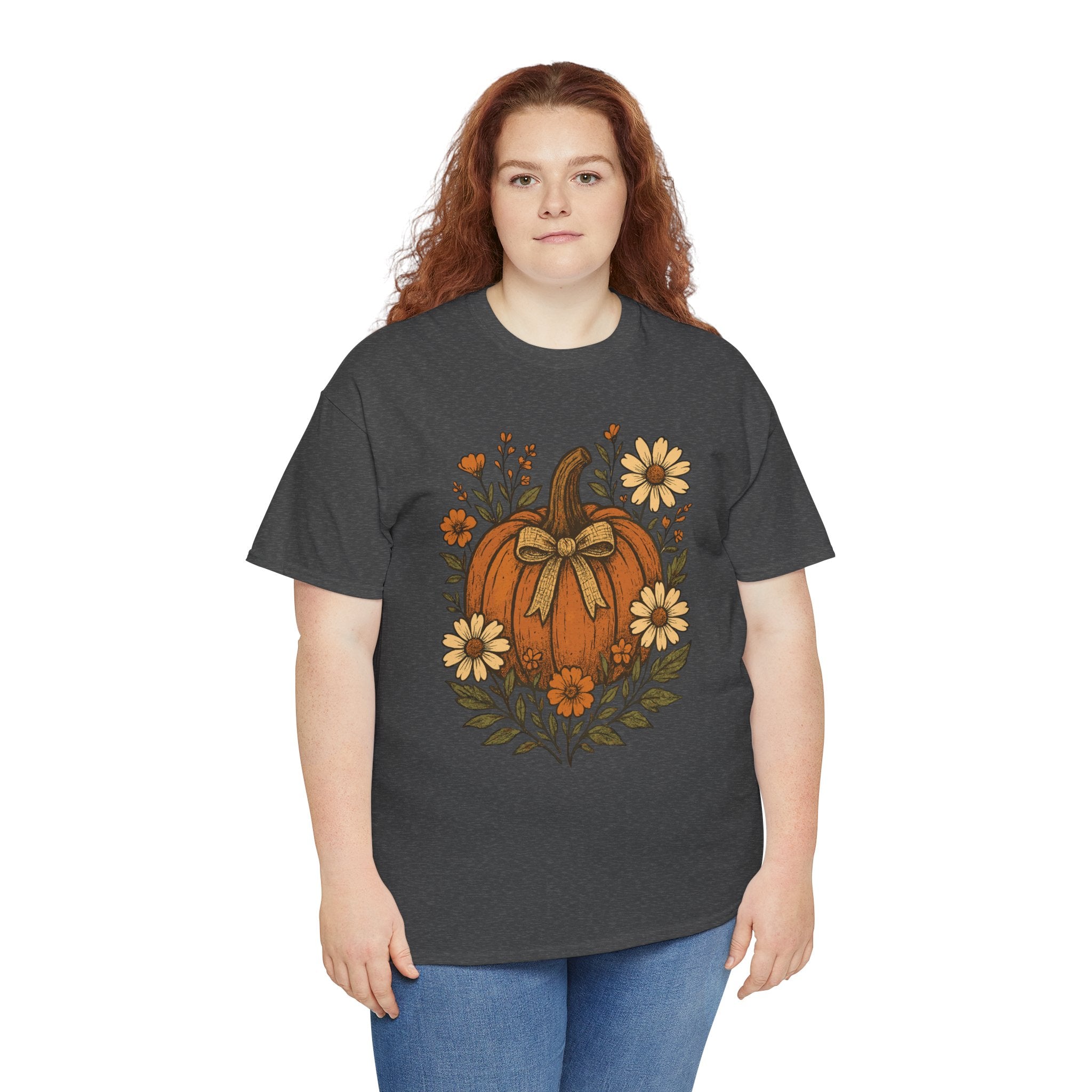 Pumpkin Daisy Unisex Cotton Tee