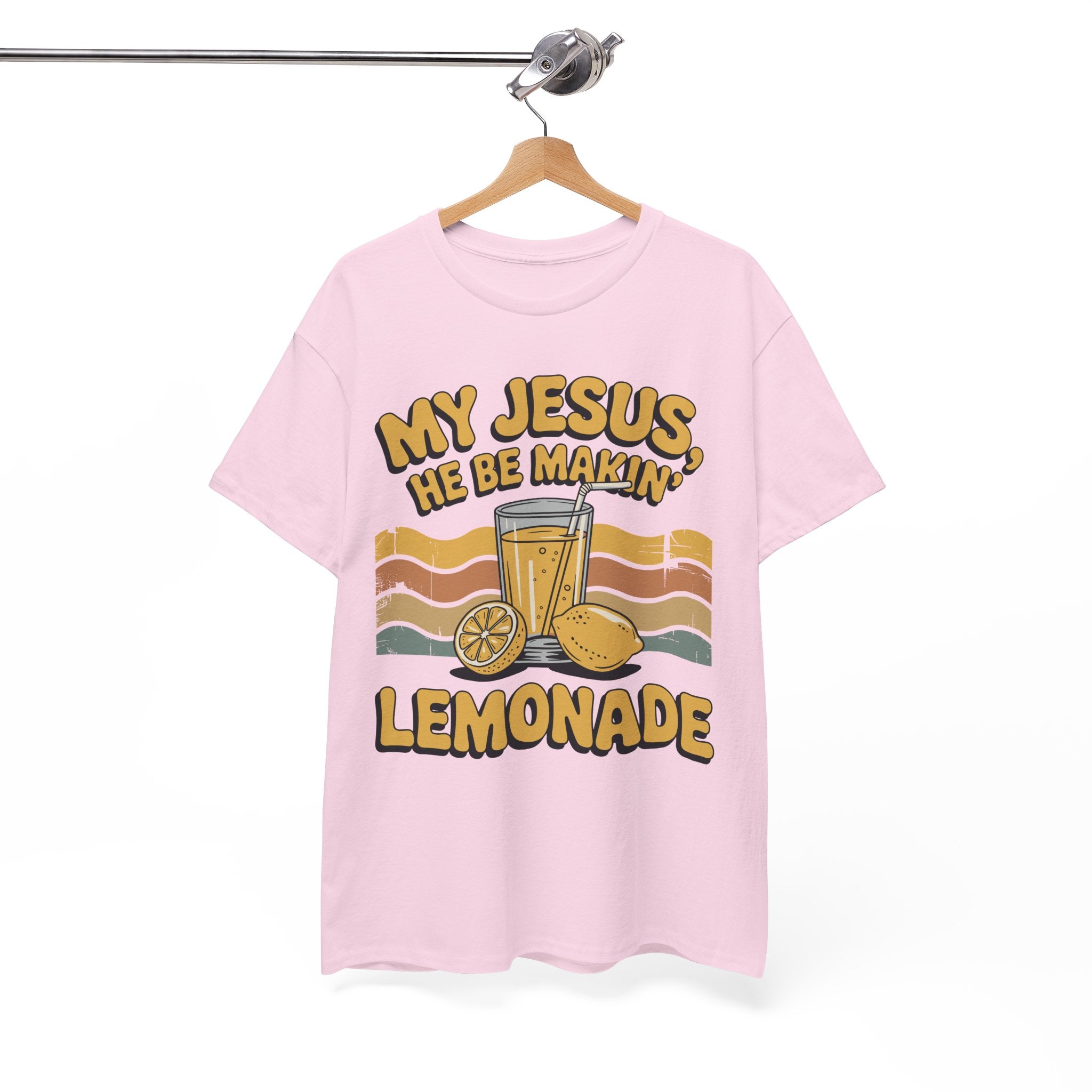 My Jesus, He Be Makin’ Lemonade T-Shirt — Retro Lemonade Christian Unisex Cotton Tee