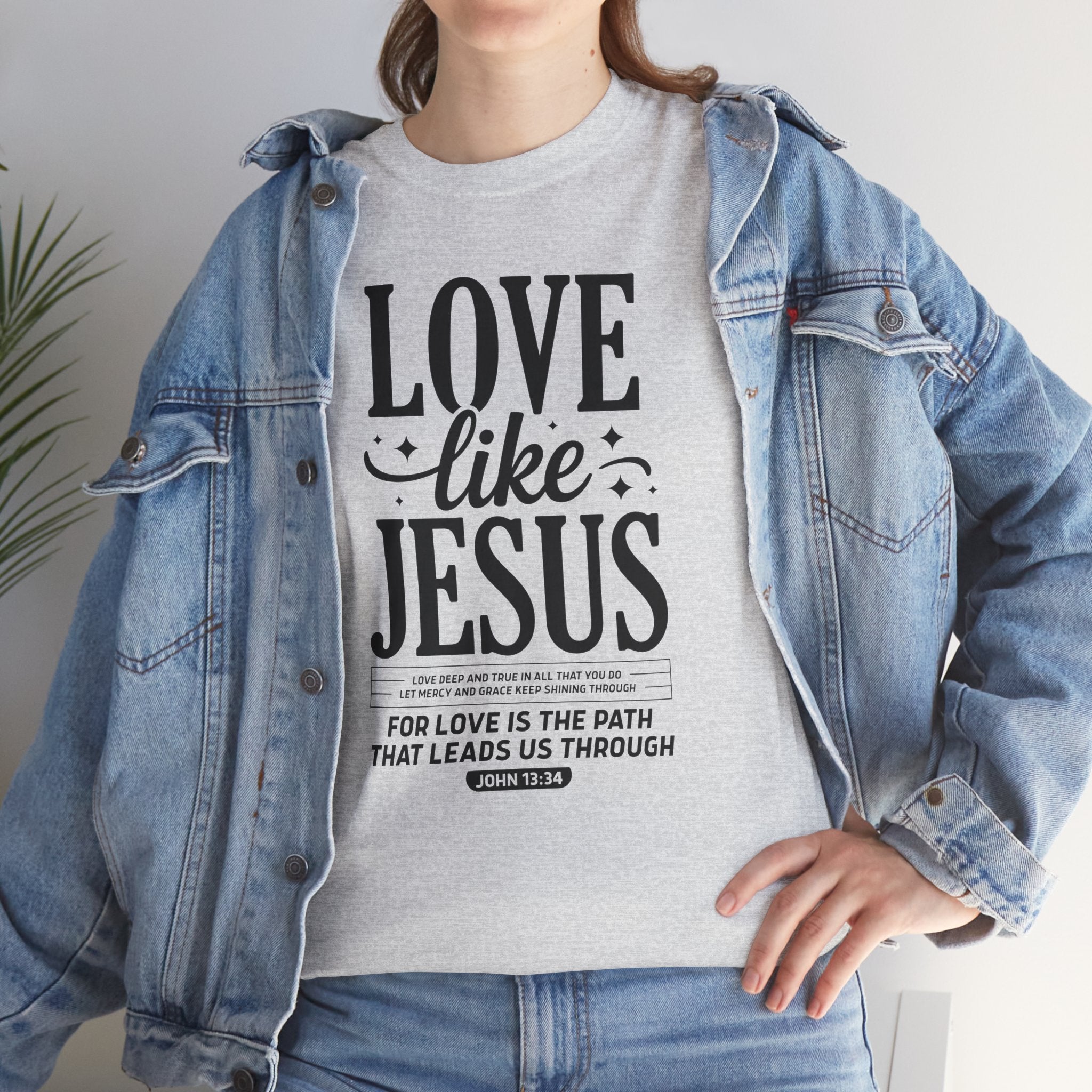 Love Like Jesus Tee — John 13:34 Faith-Inspired Christian Unisex Cotton T-Shirt