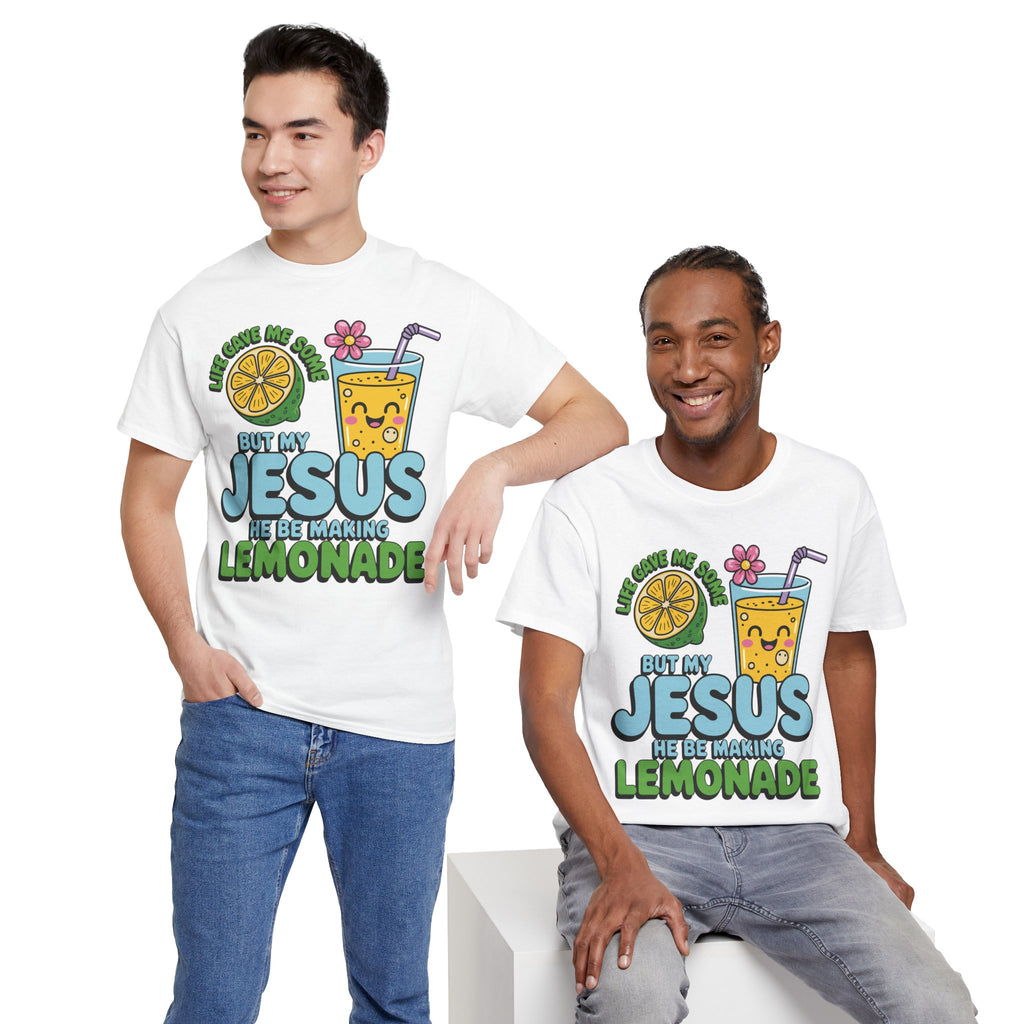 Christian Lemonade T‑Shirt — "Life Gave Me Some Lemons, My Jesus Makes Lemonade"Unisex Cotton Tee