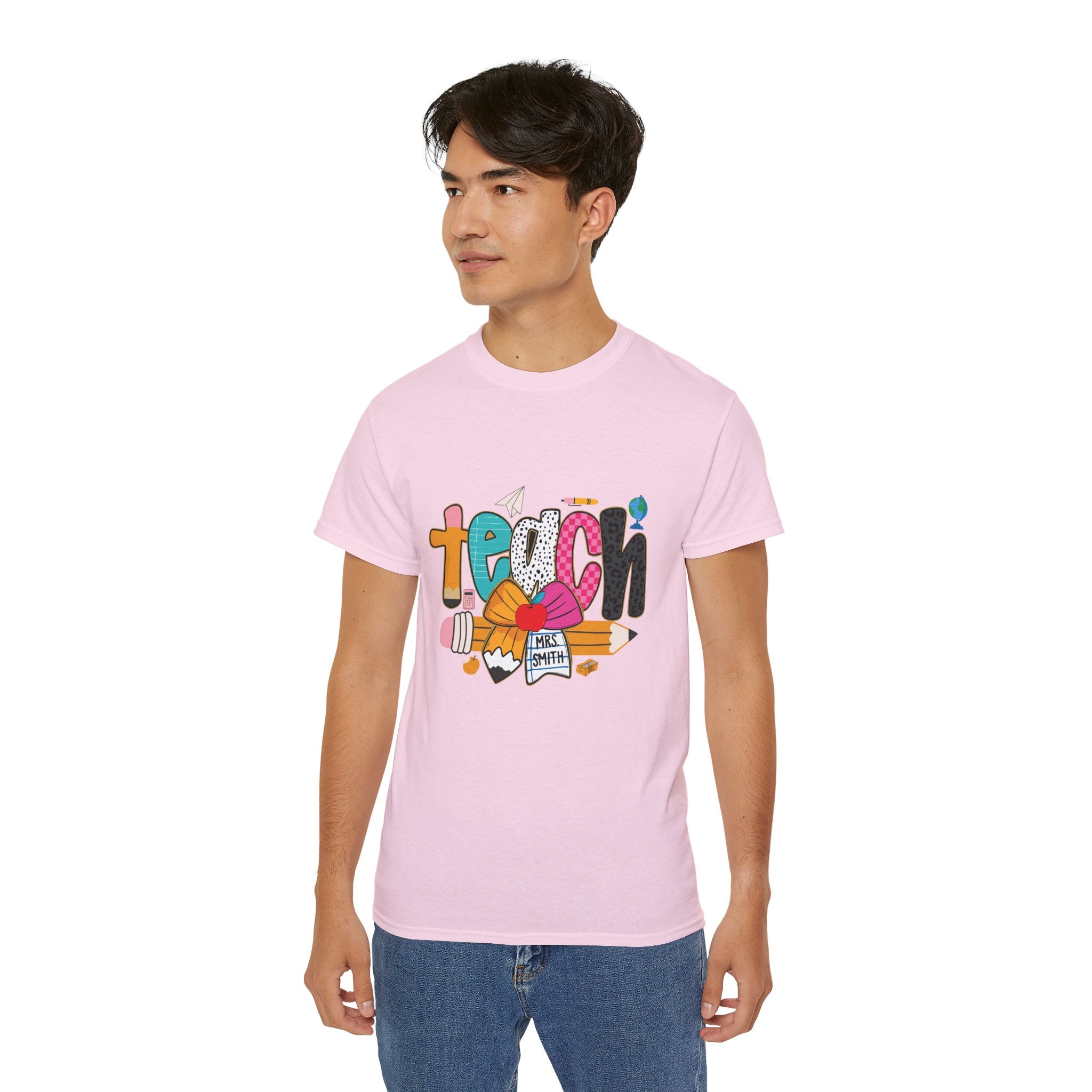 Colorful Teach Graphic Tee for Educators