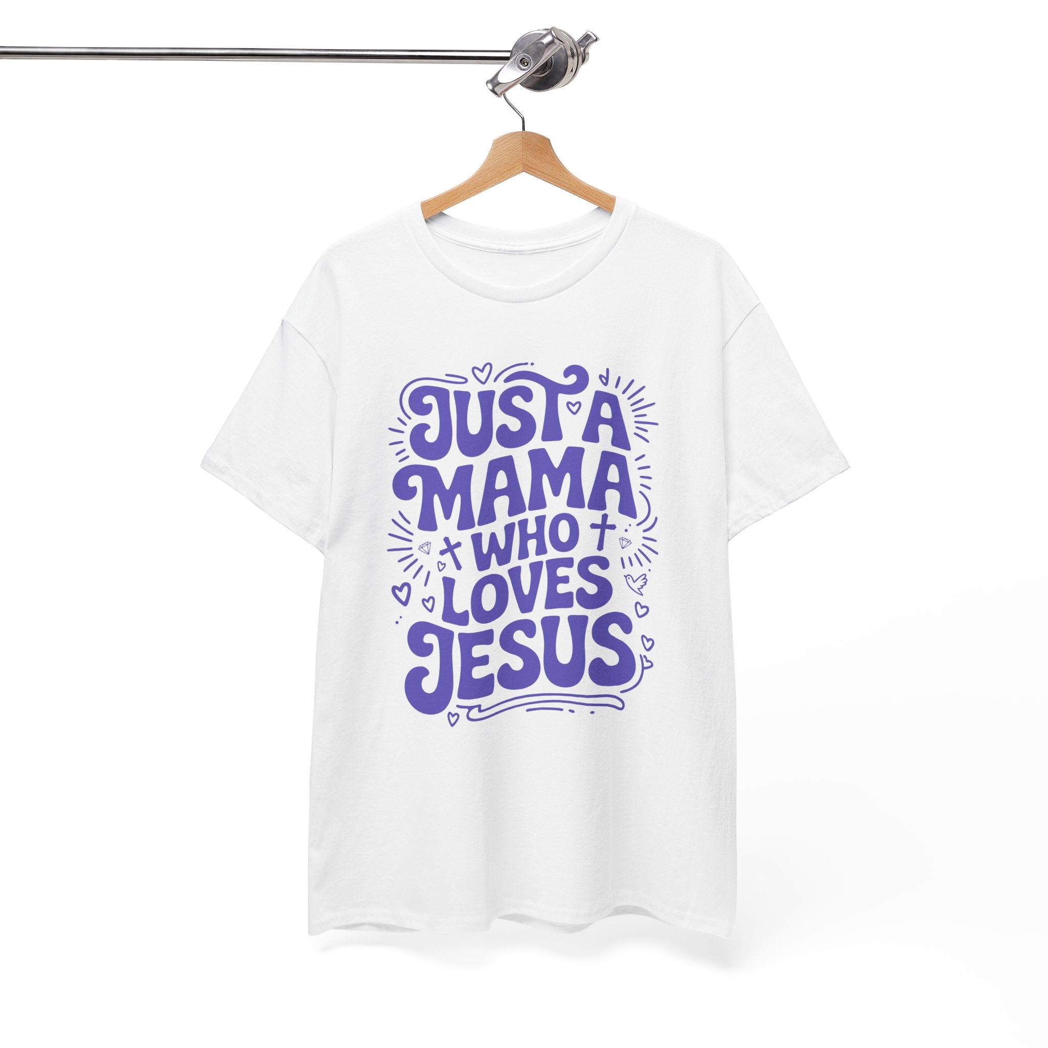Mama Who Loves Jesus T-Shirt — Bright Green Bubbly Faith Unisex Cotton Tee