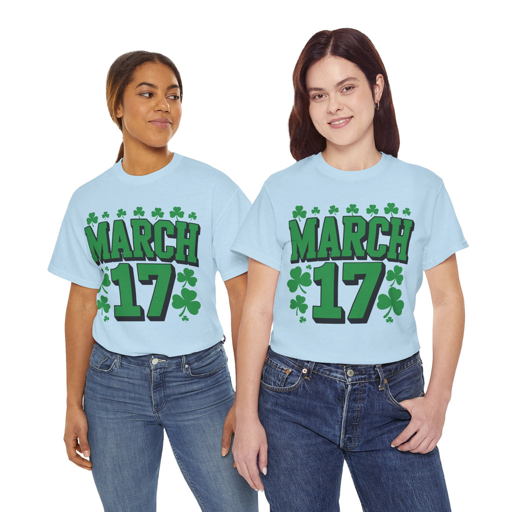 St. Patrick’s Day March 17 Shamrock Unisex Cotton T‑Shirt