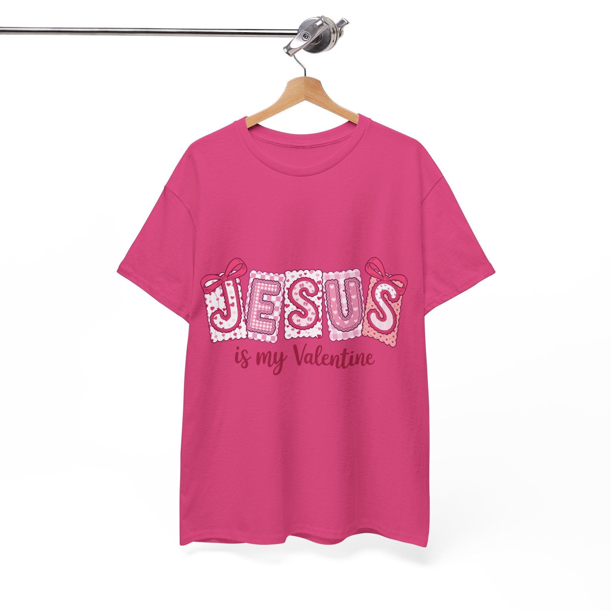 Jesus Is My Valentine T-Shirt — Pink Christian Valentine Unisex Cotton Tee