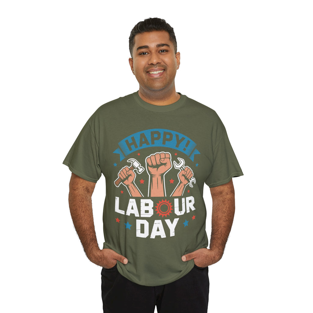 Happy US Labour Day Unisex Heavy Cotton T-Shirt