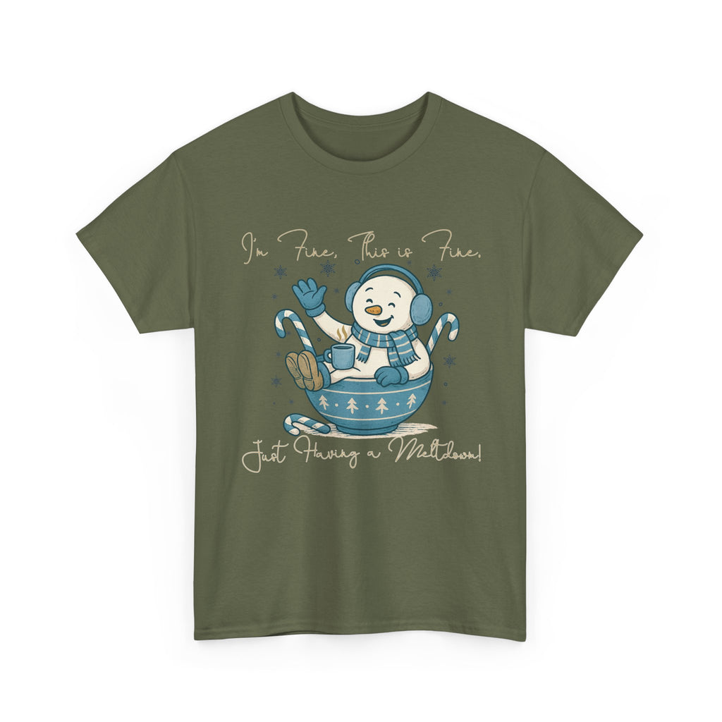 Snowman Hot Cocoa Unisex Cotton Tee