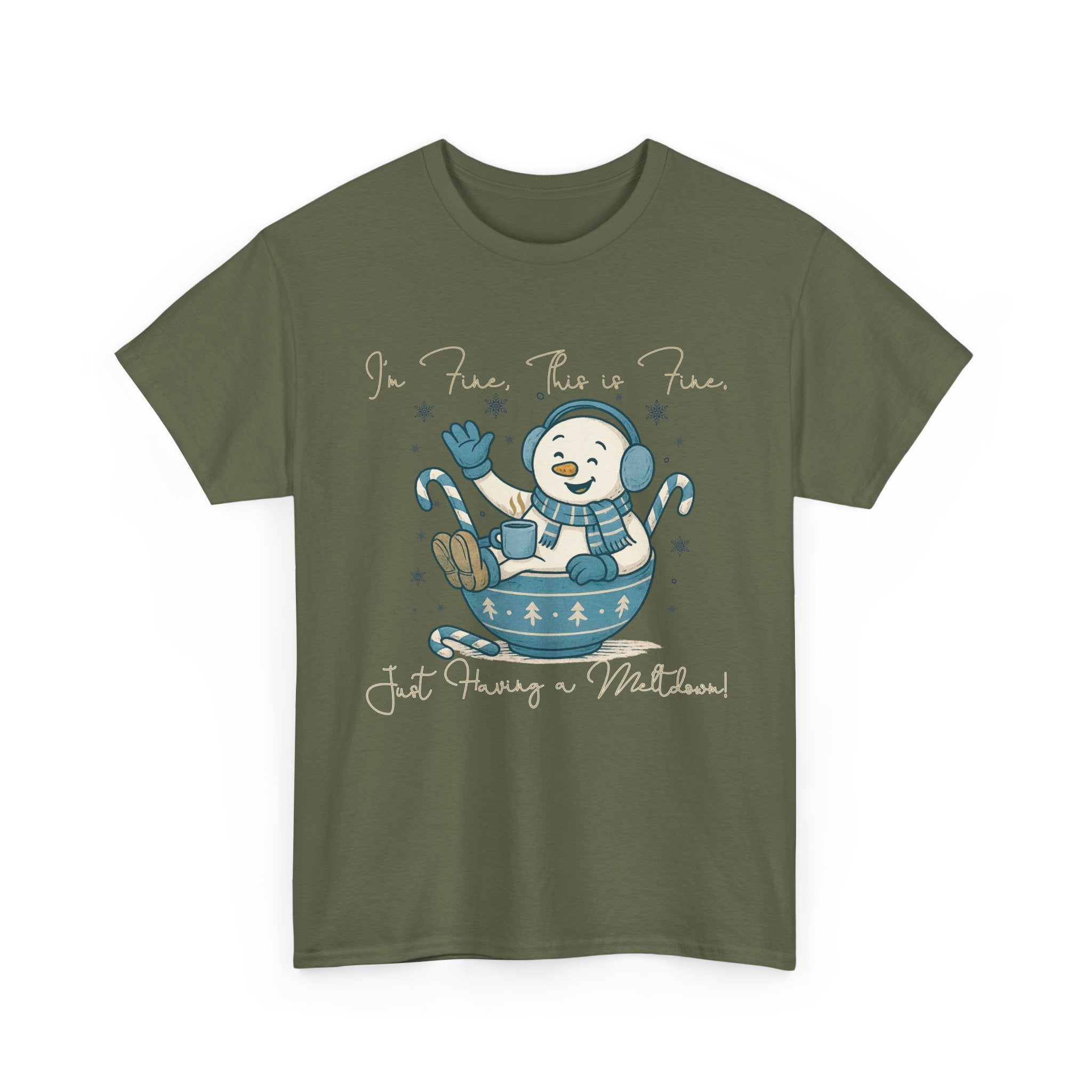Snowman Hot Cocoa Unisex Cotton Tee