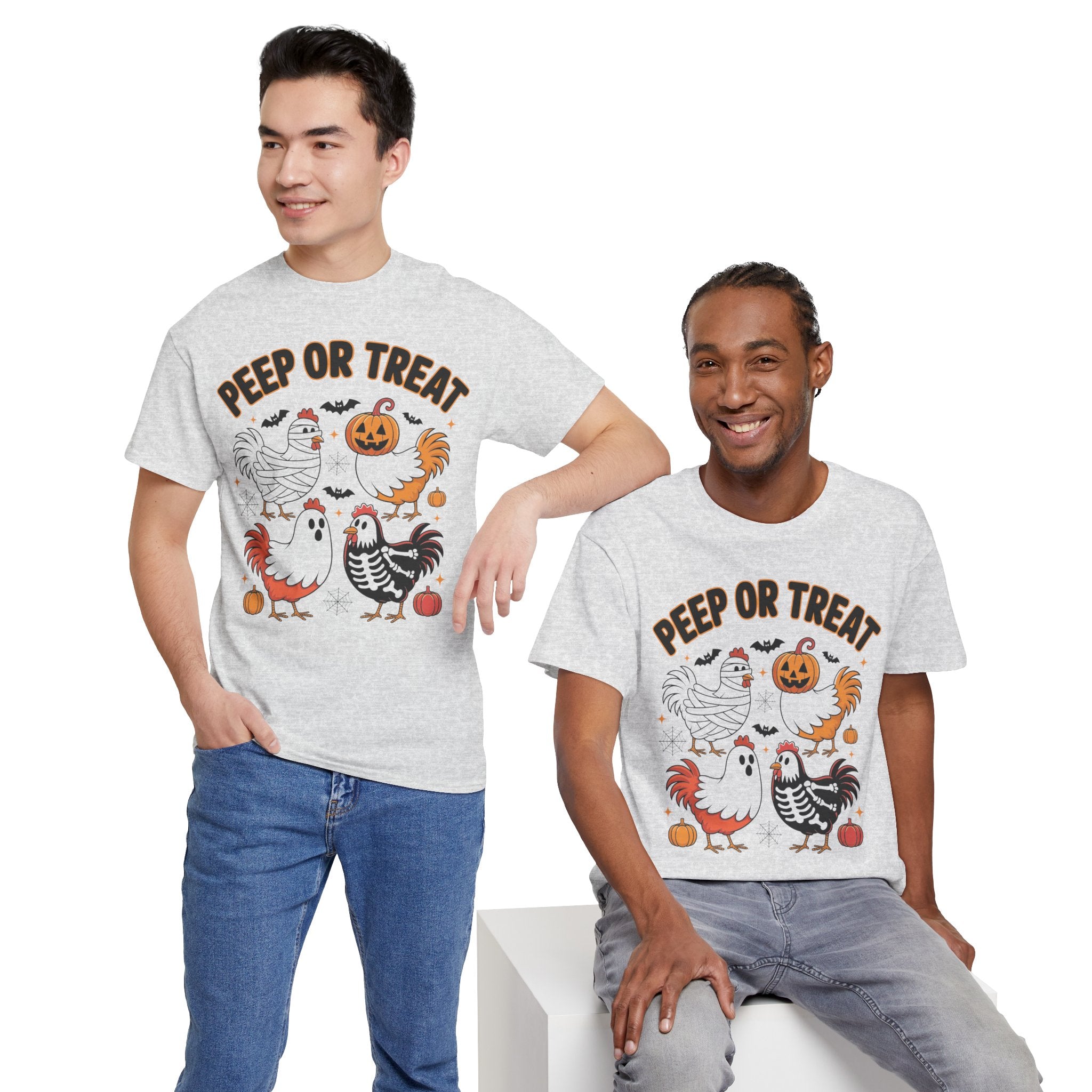 Peep or Treat Halloween Unisex Cotton Tee