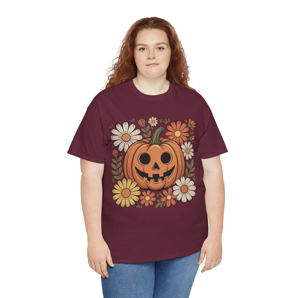 Halloween Pumpkin Unisex Cotton Tee