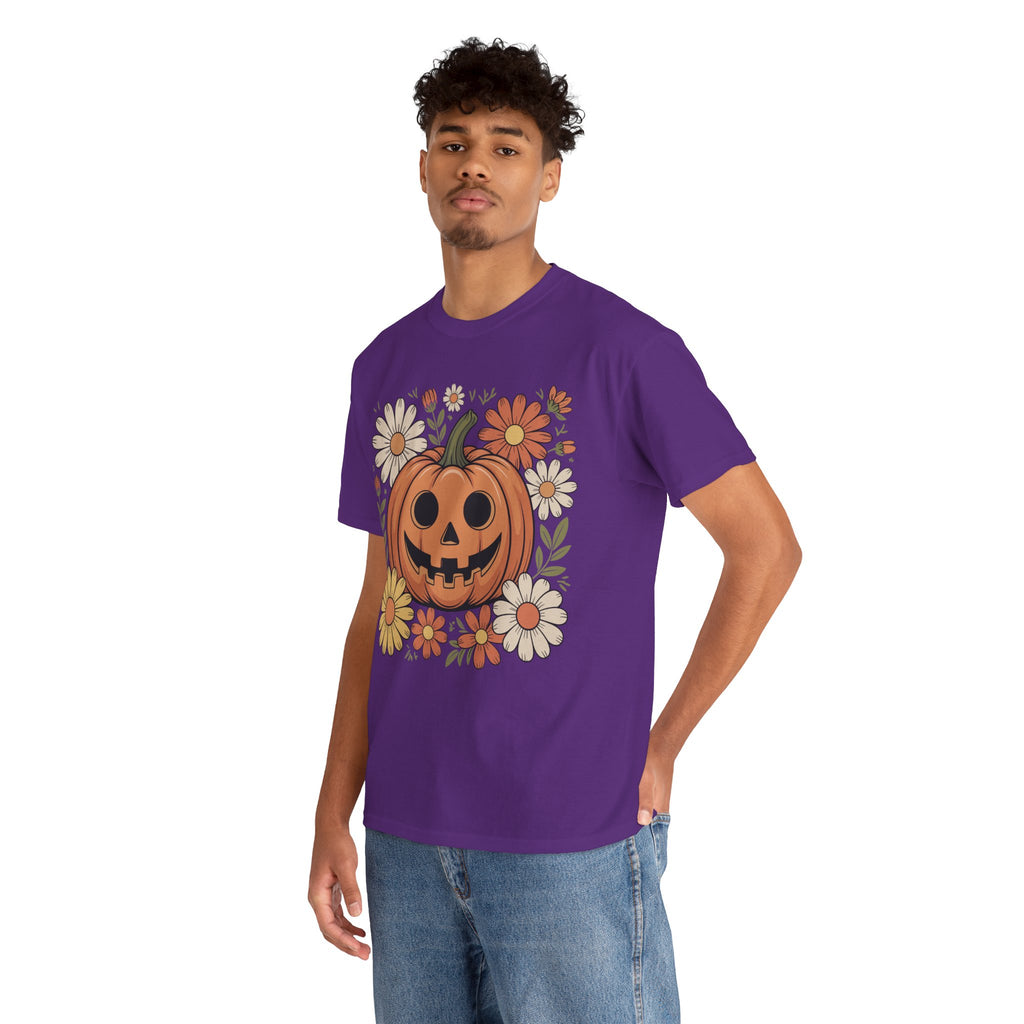 Halloween Pumpkin Unisex Cotton Tee
