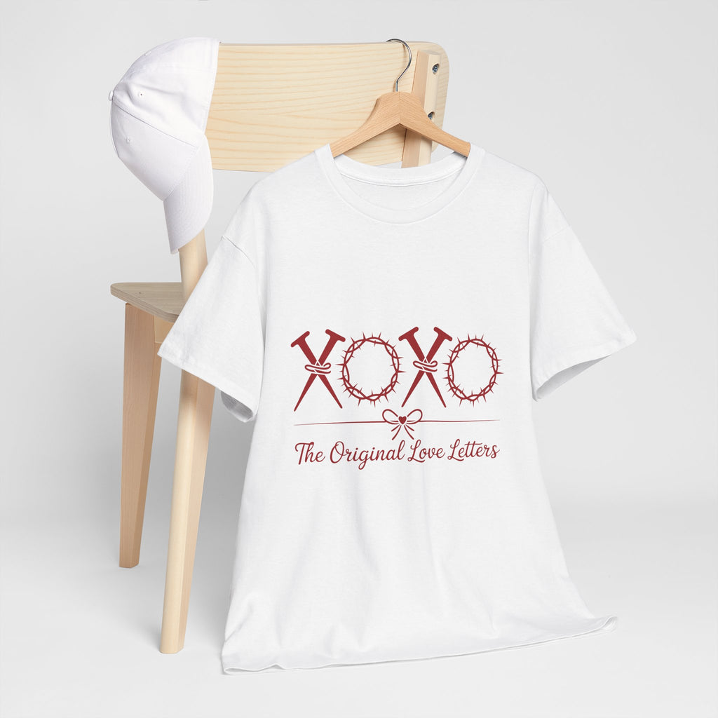 Christian Valentine Tee — “XOXO” Nails & Thorn Crowns, “The Original Love Letters”... Unisex Cotton Tee