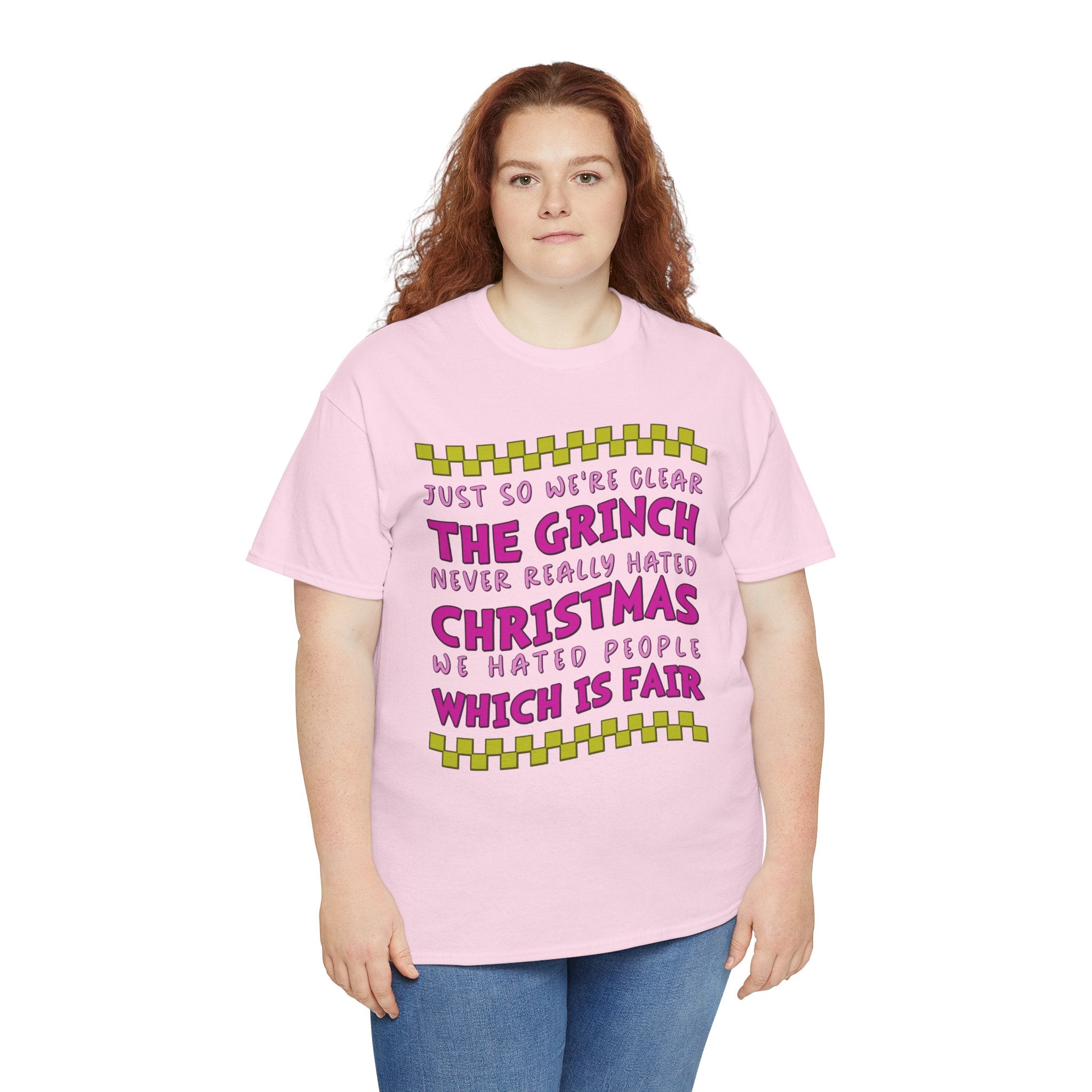 Grinch Never Hated Christmas Funny Unisex Cotton Tee