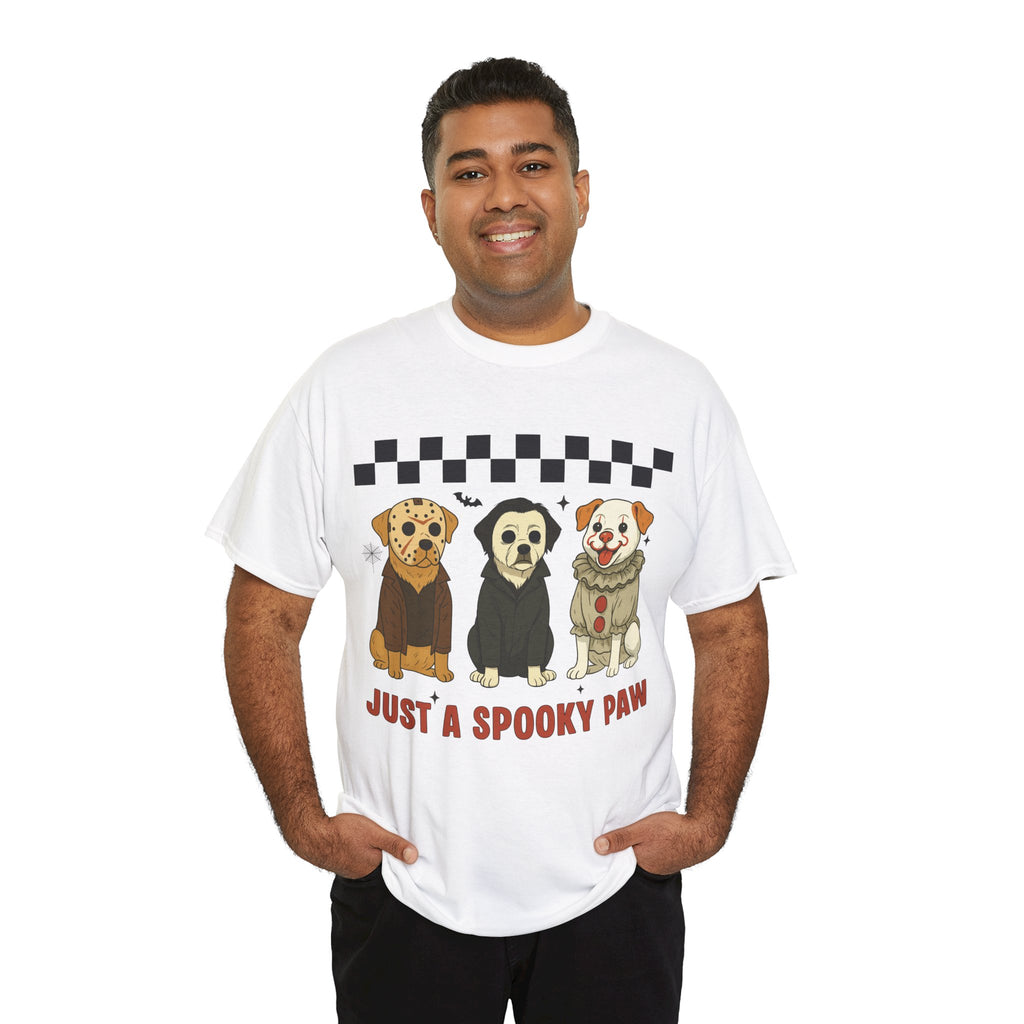 Halloween "Just A Spooky Paw" Unisex Cotton Tee