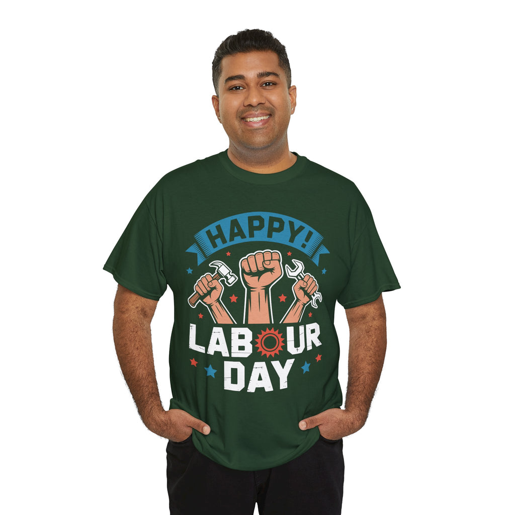 Happy US Labour Day Unisex Heavy Cotton T-Shirt