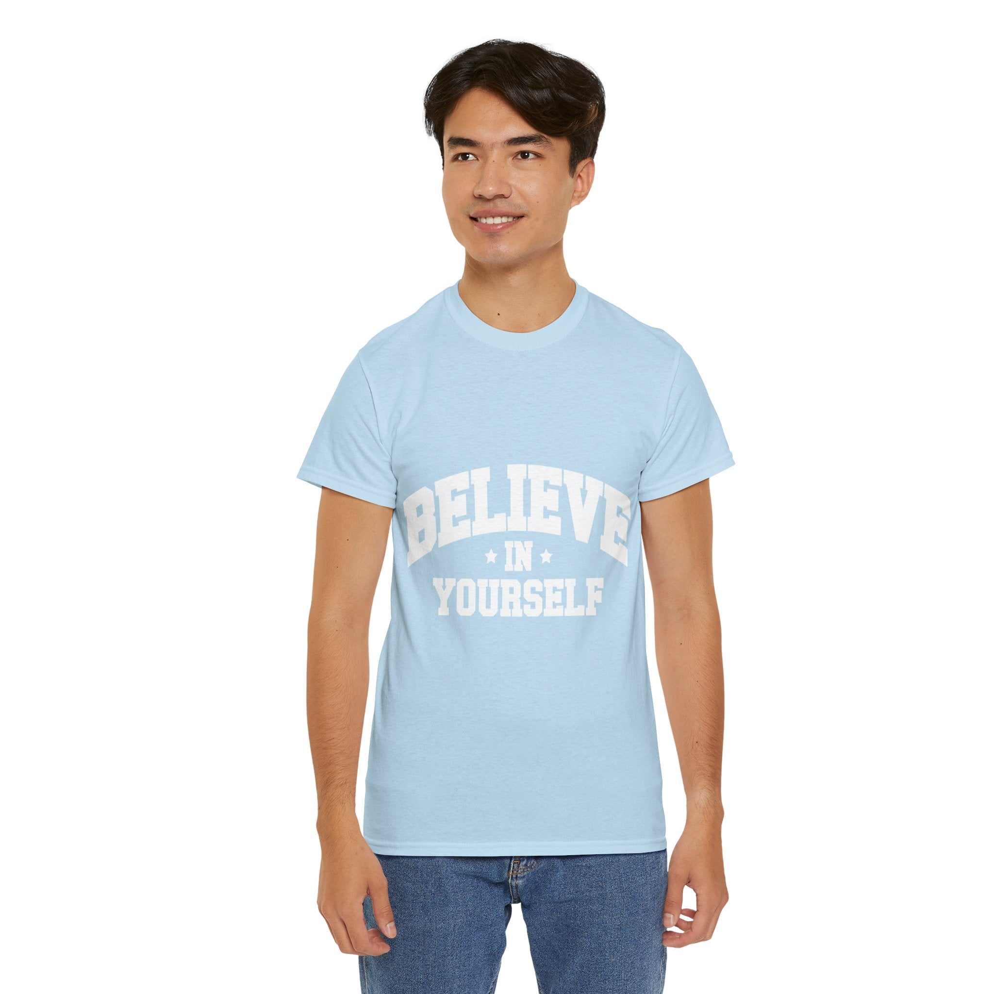 Believe in Yourself Varsity Unisex Cotton Tee